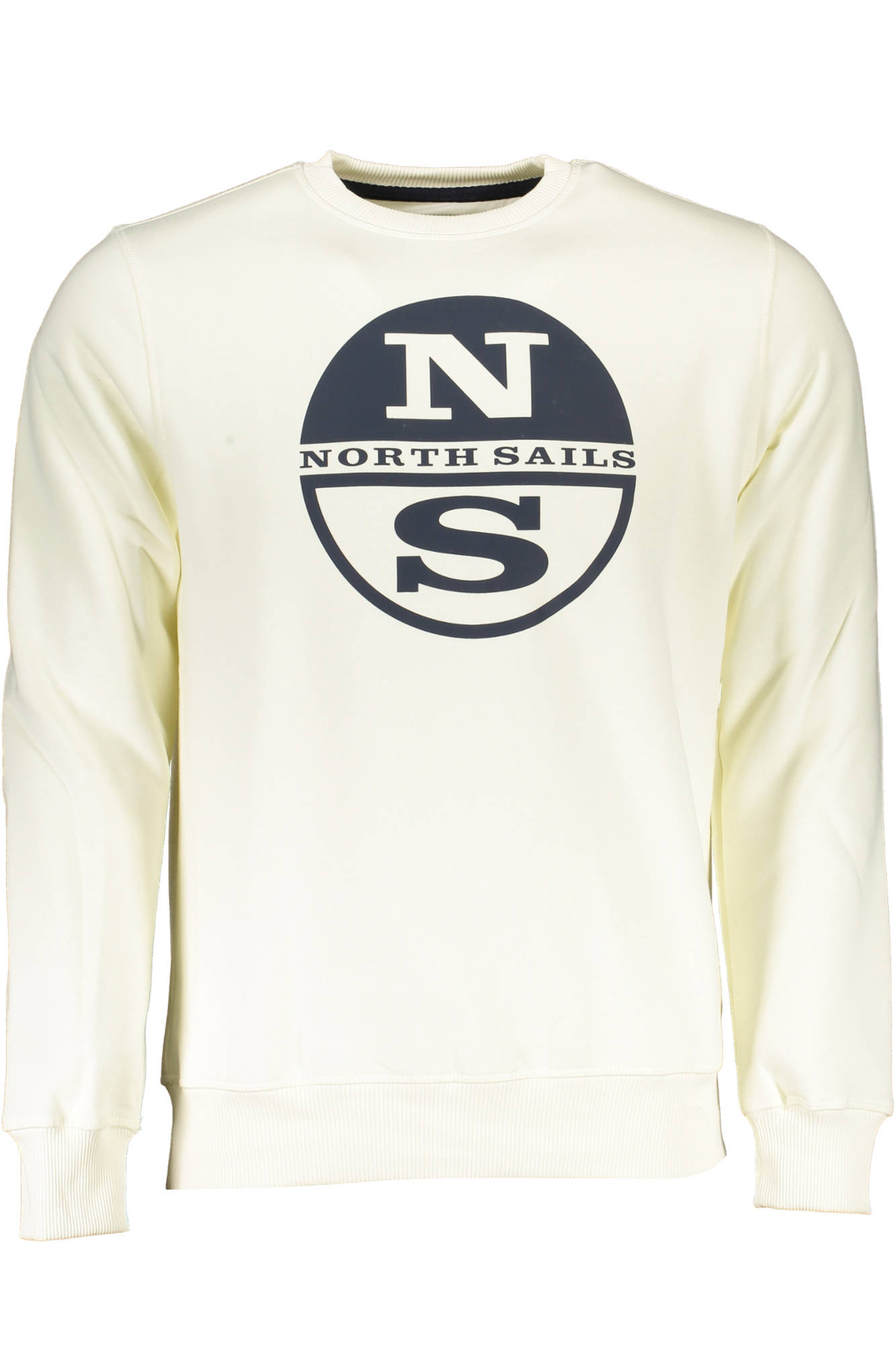 NORTH SAILS WHITE MEN SWEATSHIRT WITHOUT ZIP NORTH SAILS WHITE MEN SWEATSHIRT WITHOUT ZIP