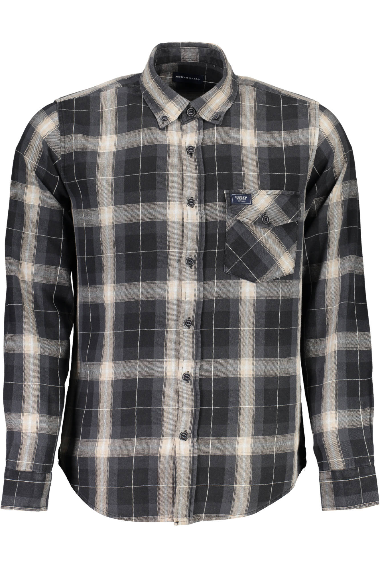 NORTH SAILS BLACK MEN LONG SLEEVED SHIRT NORTH SAILS BLACK MEN LONG SLEEVED SHIRT