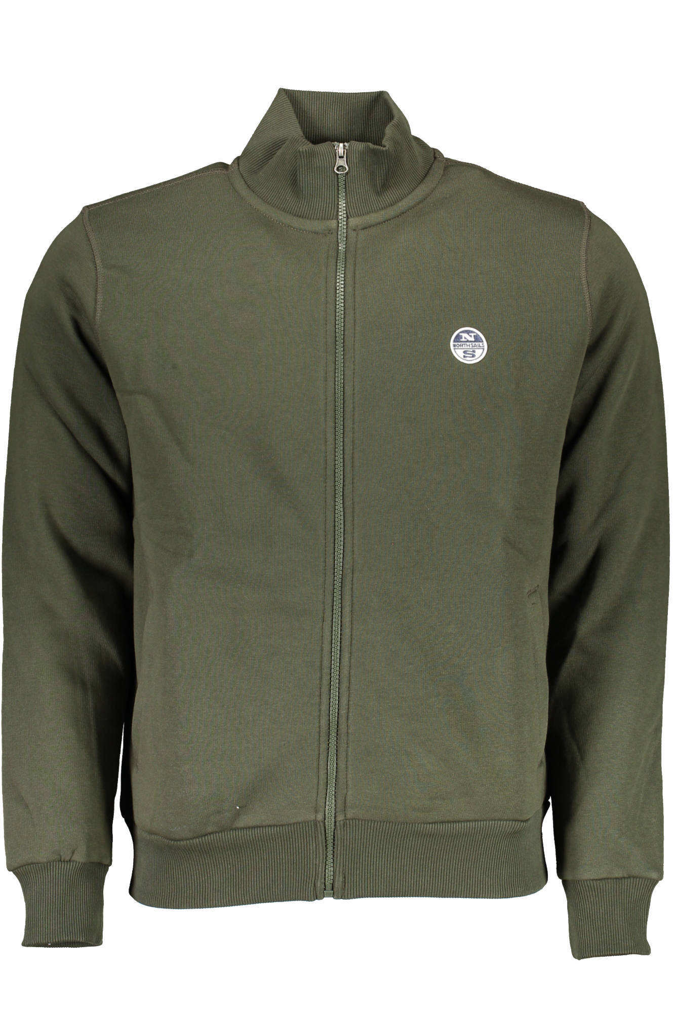 NORTH SAILS MEN GREEN ZIPPED SWEATSHIRT NORTH SAILS MEN GREEN ZIPPED SWEATSHIRT