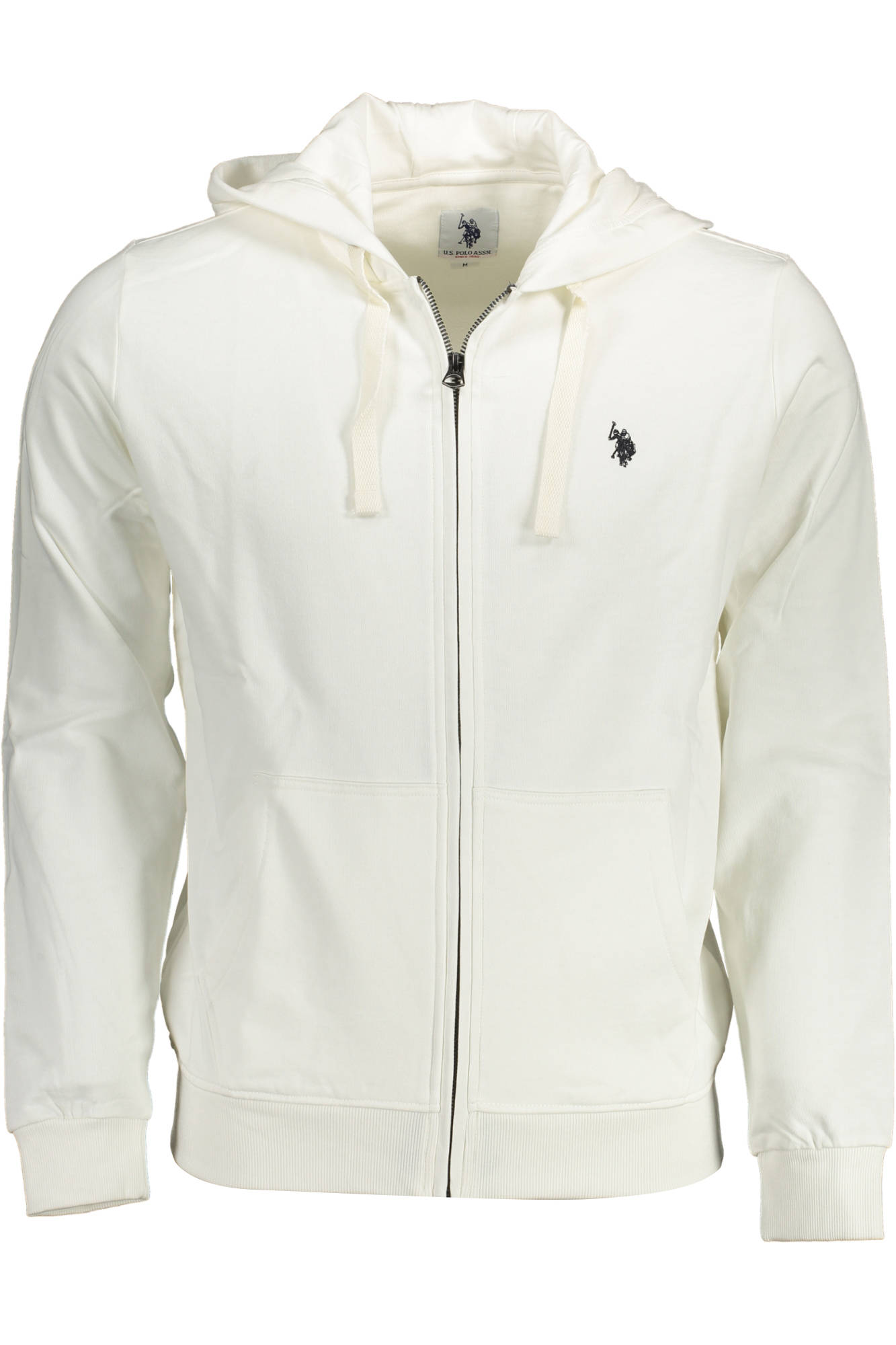 US POLO SWEATSHIRT WITH ZIP WHITE MAN US POLO SWEATSHIRT WITH ZIP WHITE MAN