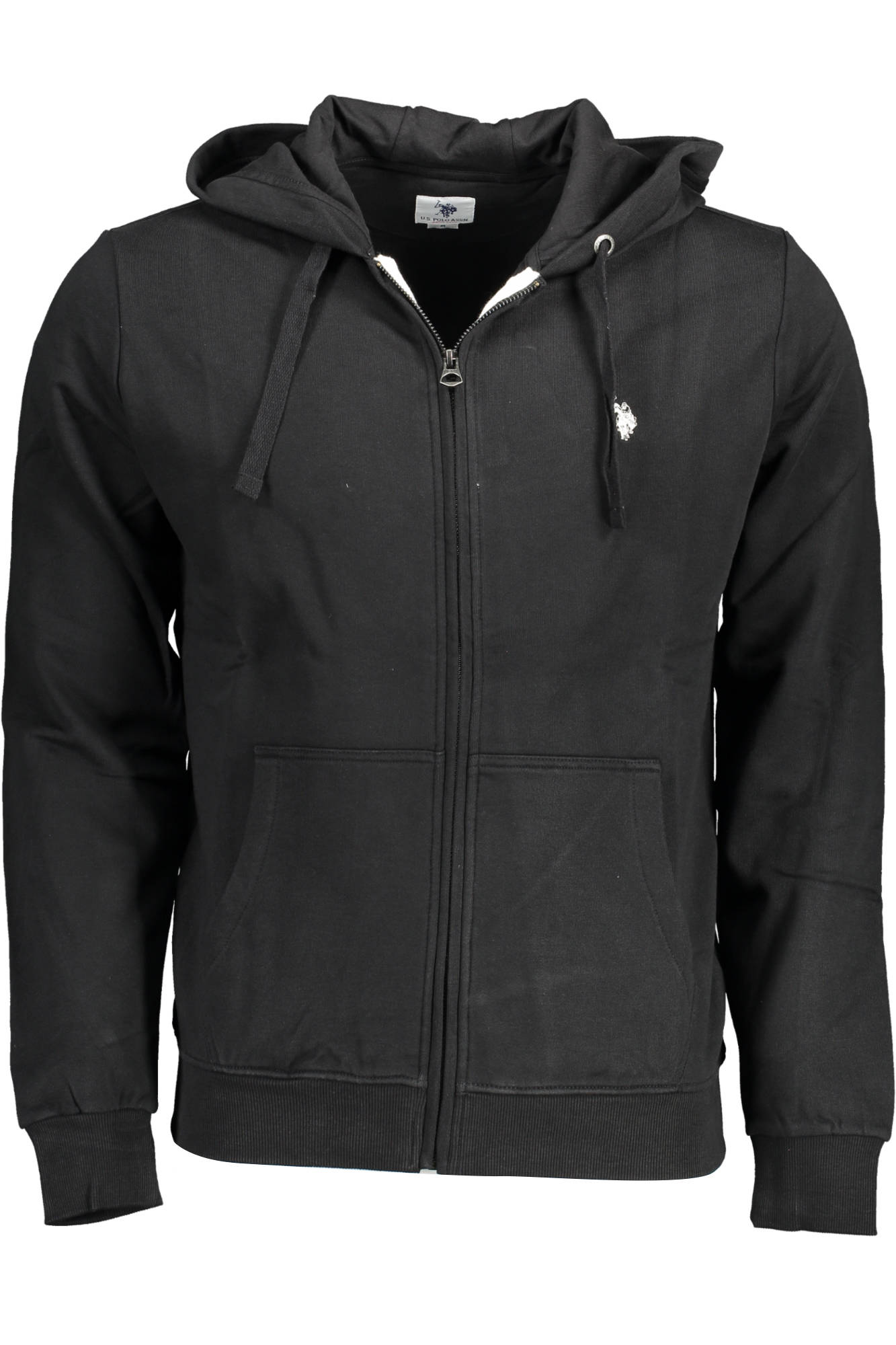US POLO SWEATSHIRT WITH ZIP BLACK MAN US POLO SWEATSHIRT WITH ZIP BLACK MAN