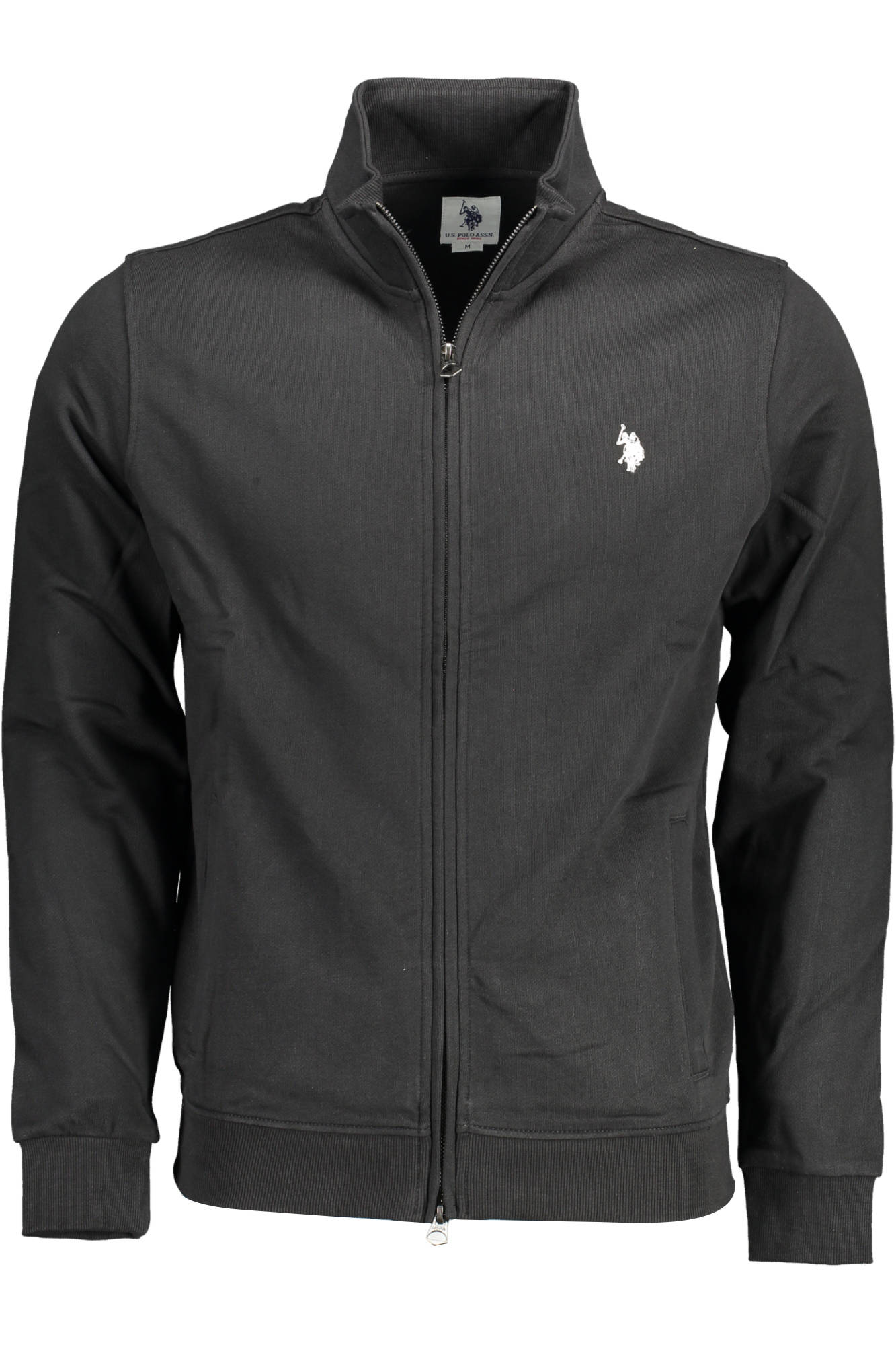 US POLO SWEATSHIRT WITH ZIP BLACK MAN US POLO SWEATSHIRT WITH ZIP BLACK MAN