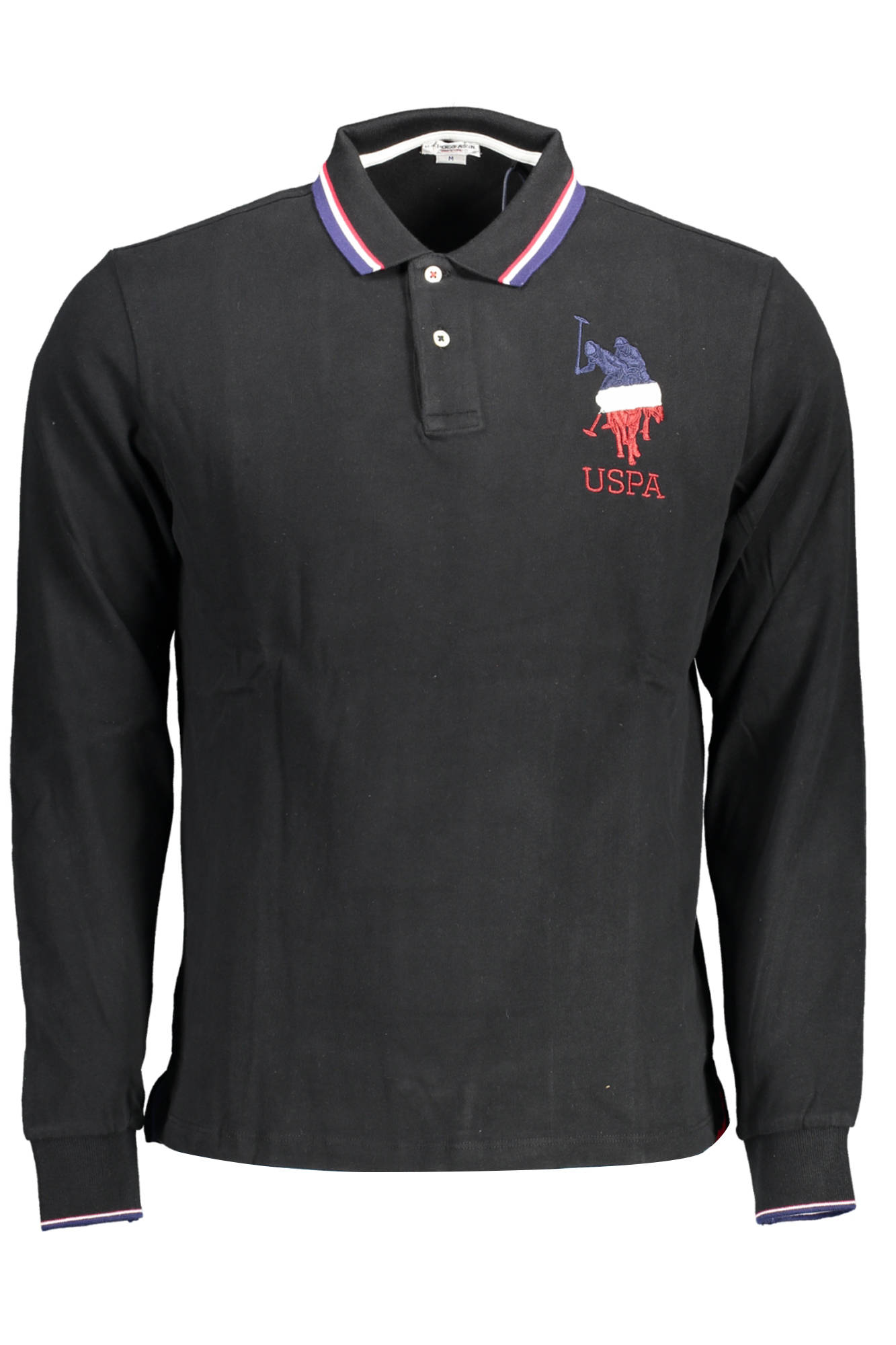 US POLO MEN LONG SLEEVED POLO BLACK US POLO MEN LONG SLEEVED POLO BLACK