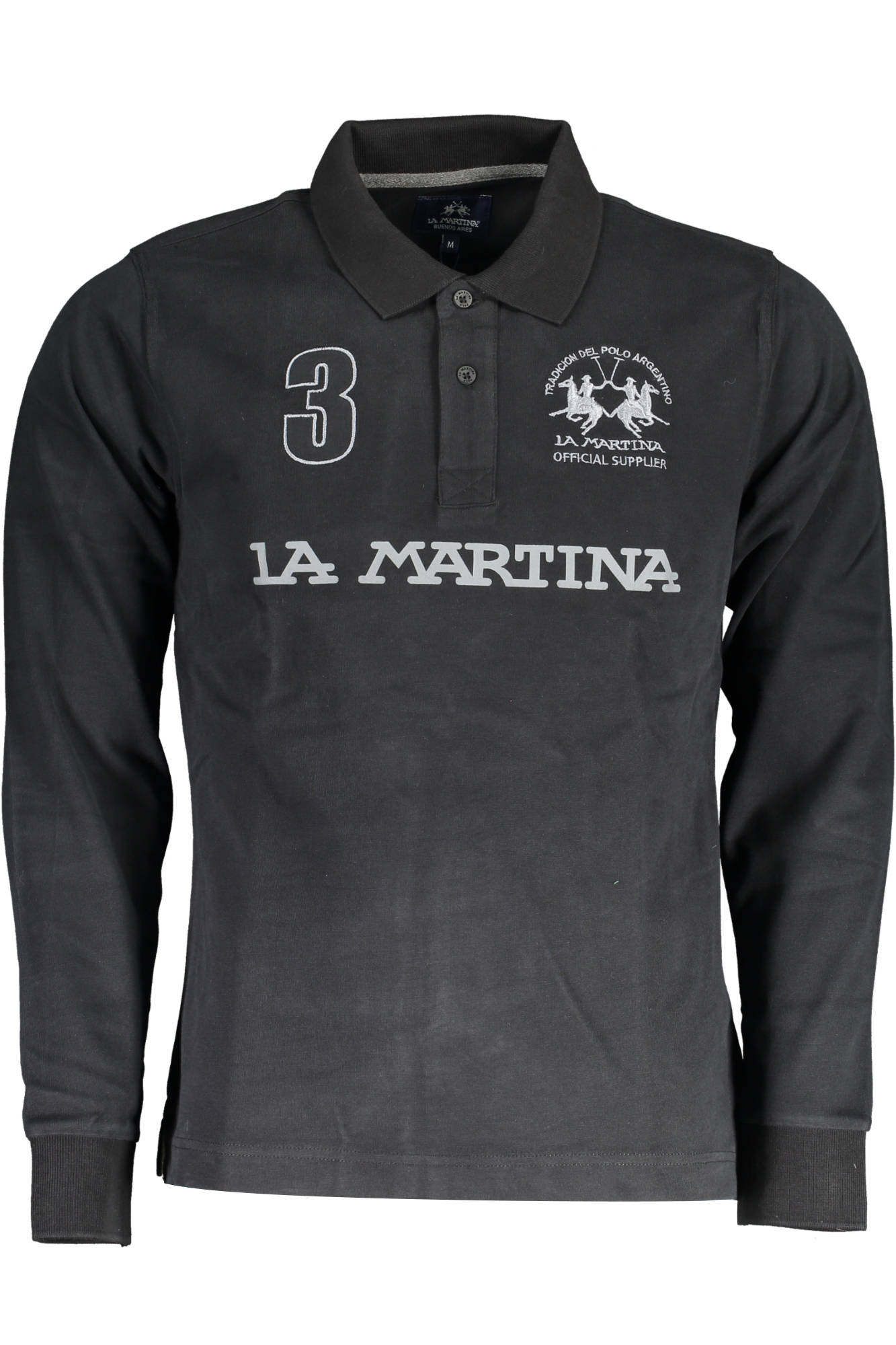 LA MARTINA POLO LONG SLEEVE MAN BLACK LA MARTINA POLO LONG SLEEVE MAN BLACK
