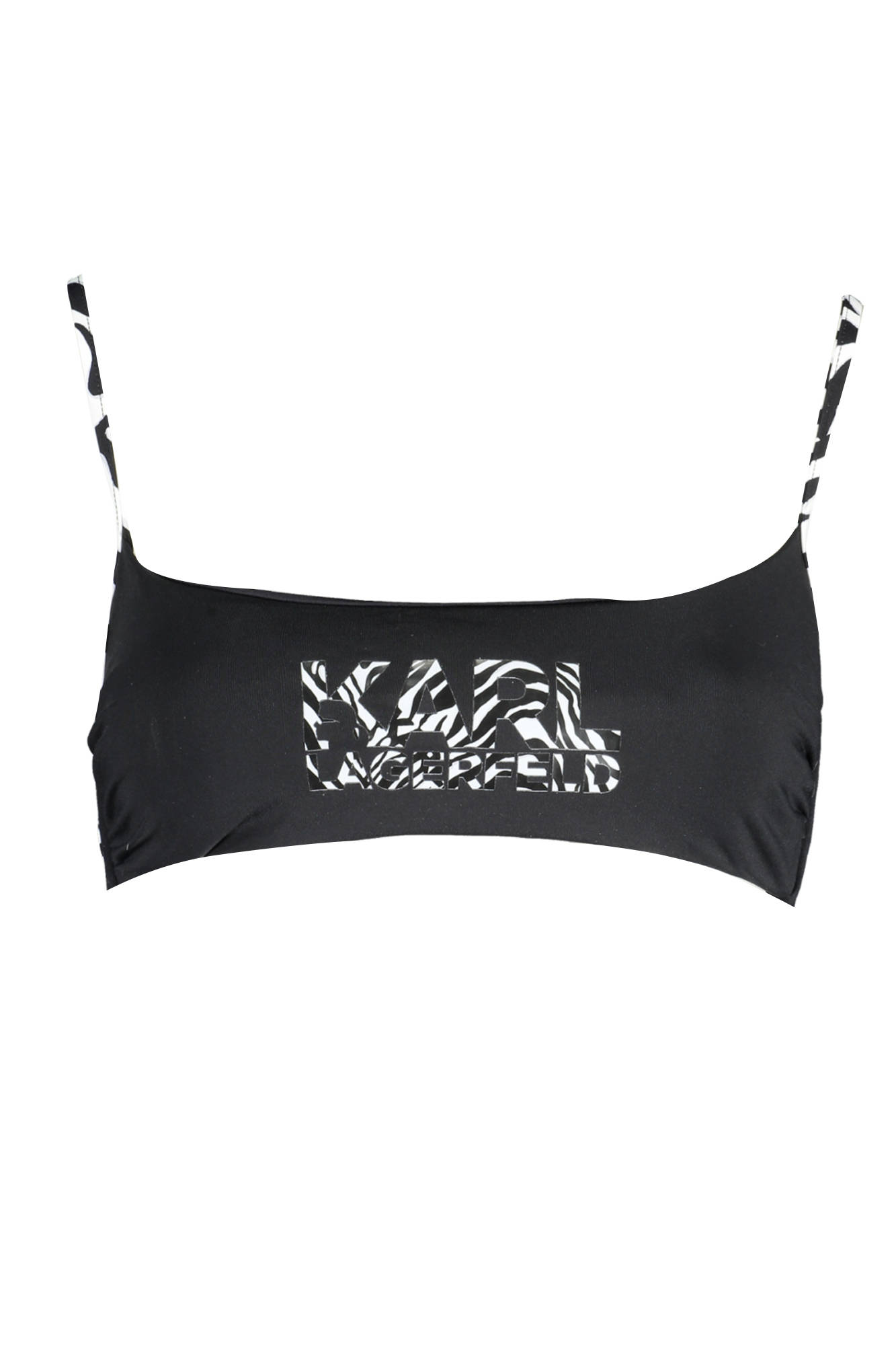 KARL LAGERFELD BEACHWEAR TOP WOMEN COSTUME BLACK KARL LAGERFELD BEACHWEAR TOP WOMEN COSTUME BLACK