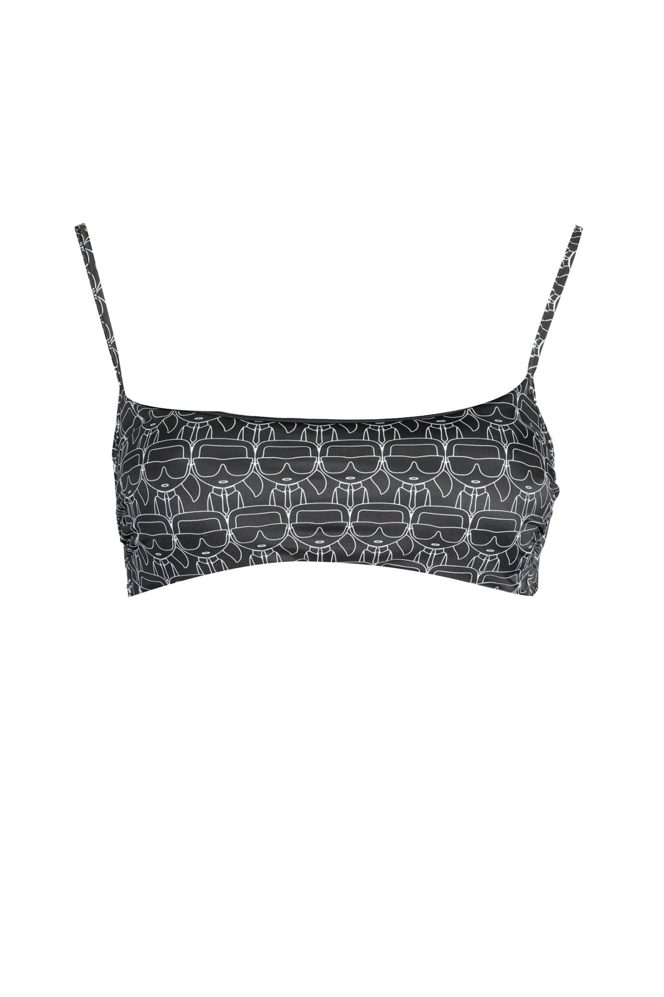 KARL LAGERFELD BEACHWEAR TOP WOMEN COSTUME BLACK