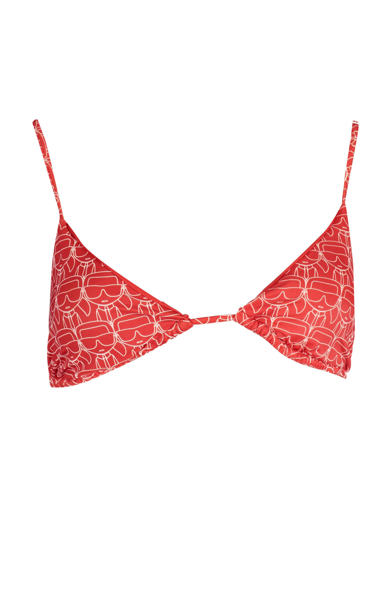 KARL LAGERFELD BEACHWEAR TOP WOMEN COSTUME RED