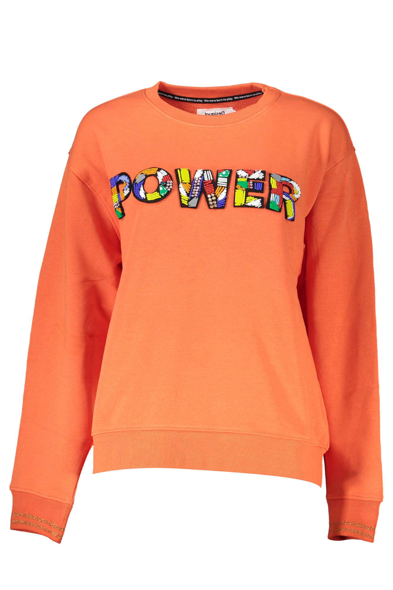DESIGUAL ORANGE WOMEN SWEATSHIRT WITHOUT ZIP DESIGUAL ORANGE WOMEN SWEATSHIRT WITHOUT ZIP