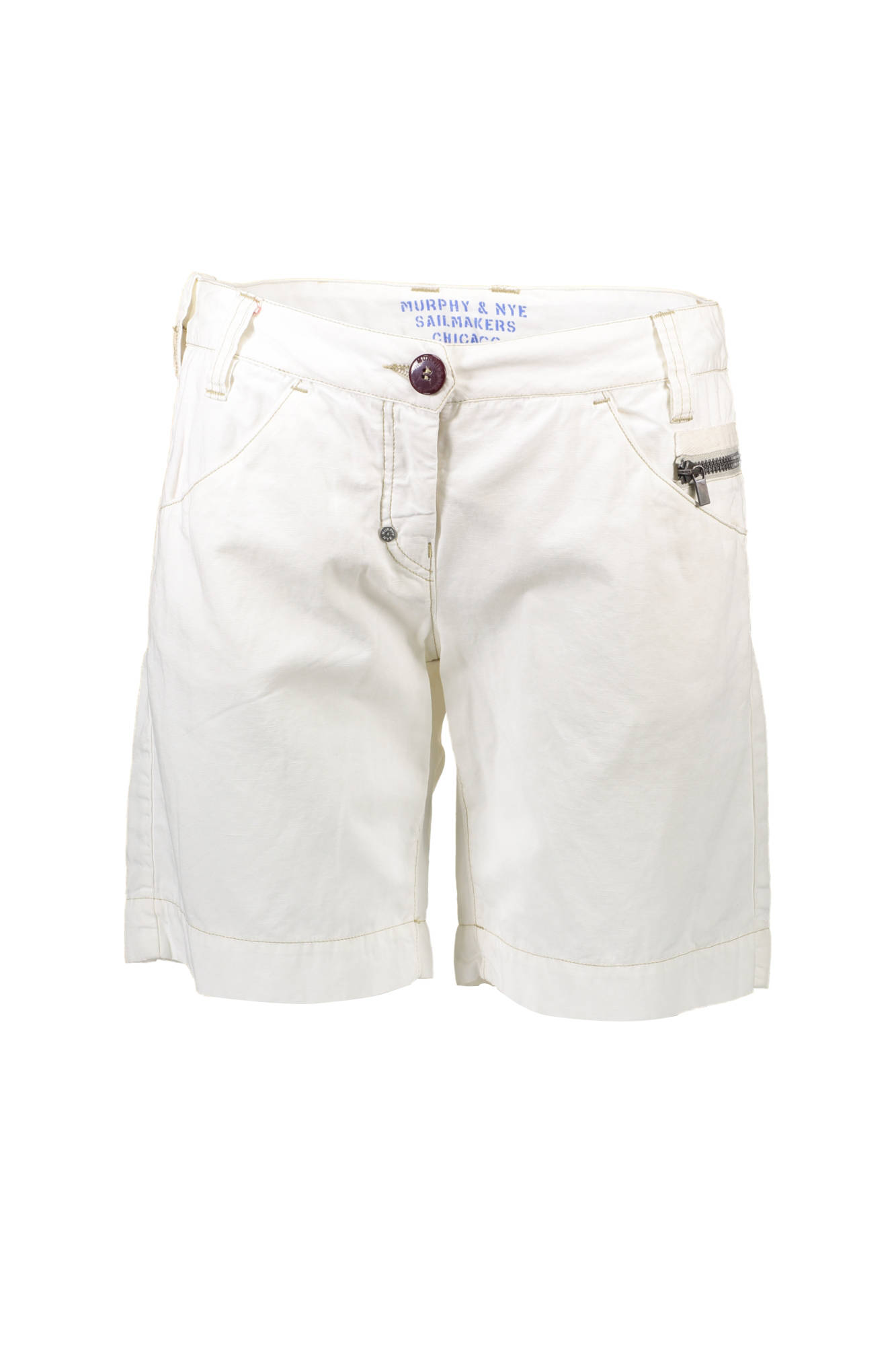 MURPHY & NYE WOMEN WHITE BERMUDA TROUSERS MURPHY & NYE WOMEN WHITE BERMUDA TROUSERS