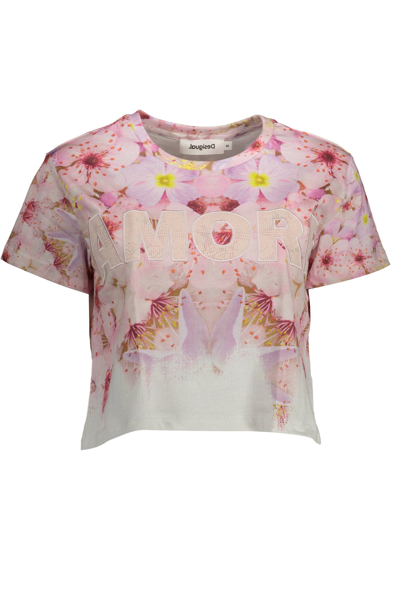 DESIGUAL WOMEN SHORT SLEEVE T-SHIRT PINK DESIGUAL WOMEN SHORT SLEEVE T-SHIRT PINK