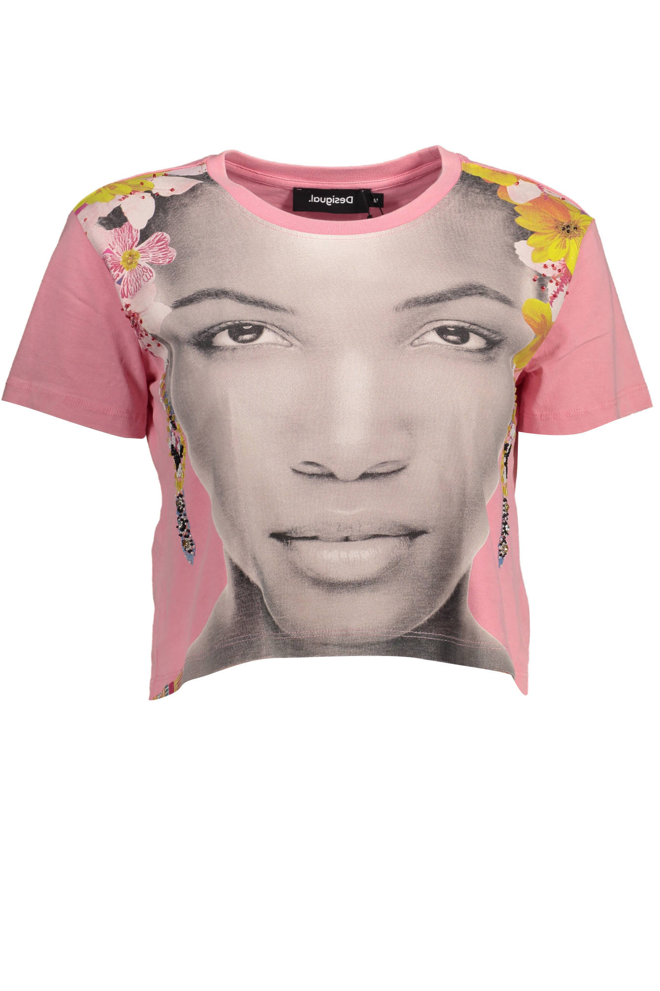 DESIGUAL WOMEN SHORT SLEEVE T-SHIRT PINK DESIGUAL WOMEN SHORT SLEEVE T-SHIRT PINK