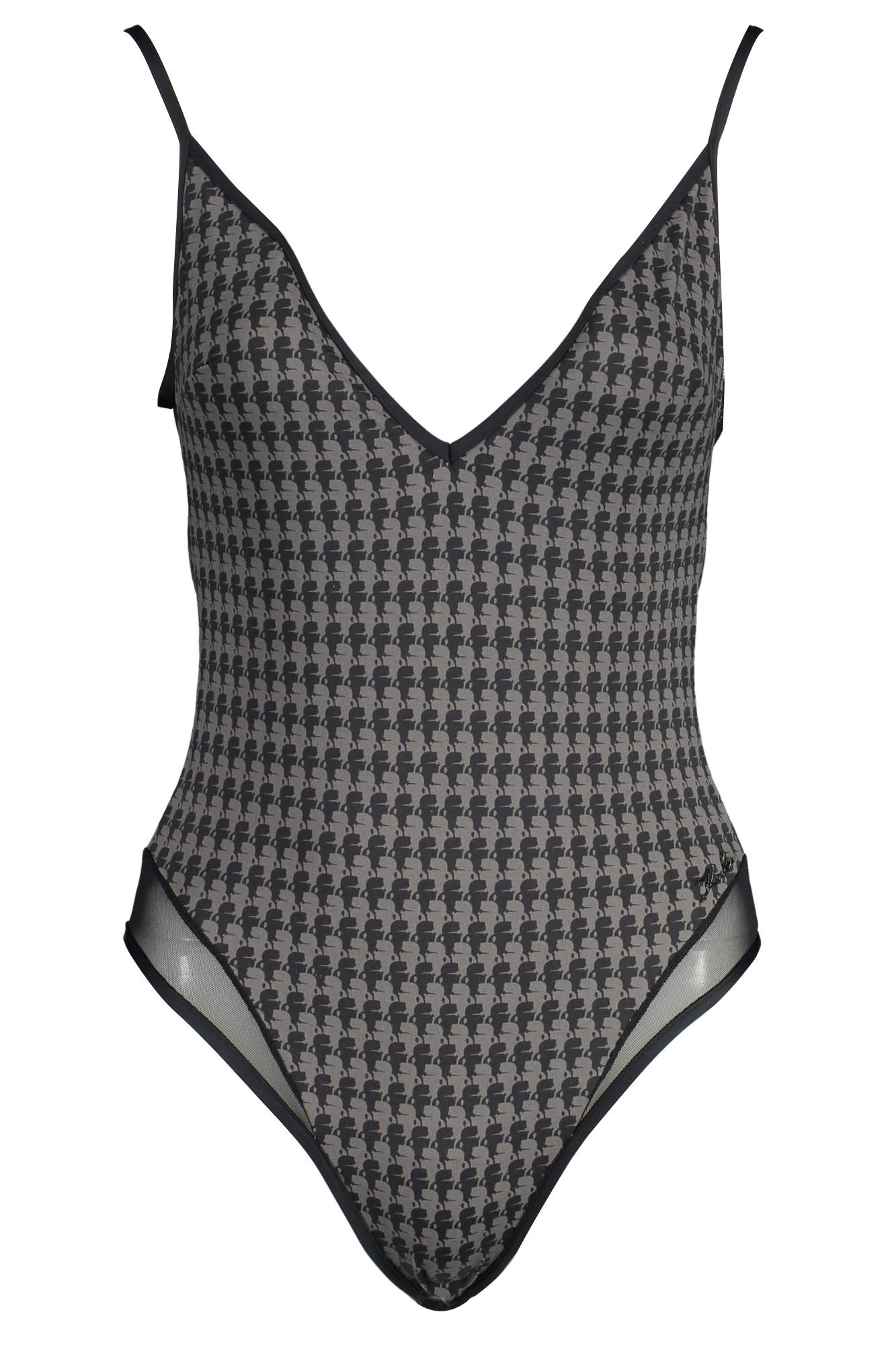 KARL LAGERFELD BEACHWEAR WOMEN ONE-PIECE SWIMSUIT BLACK