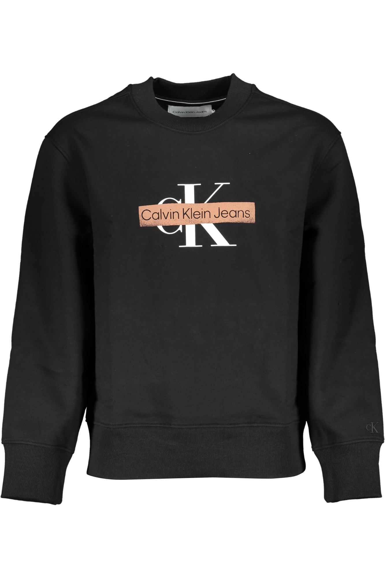 CALVIN KLEIN MEN BLACK ZIPLESS SWEATSHIRT