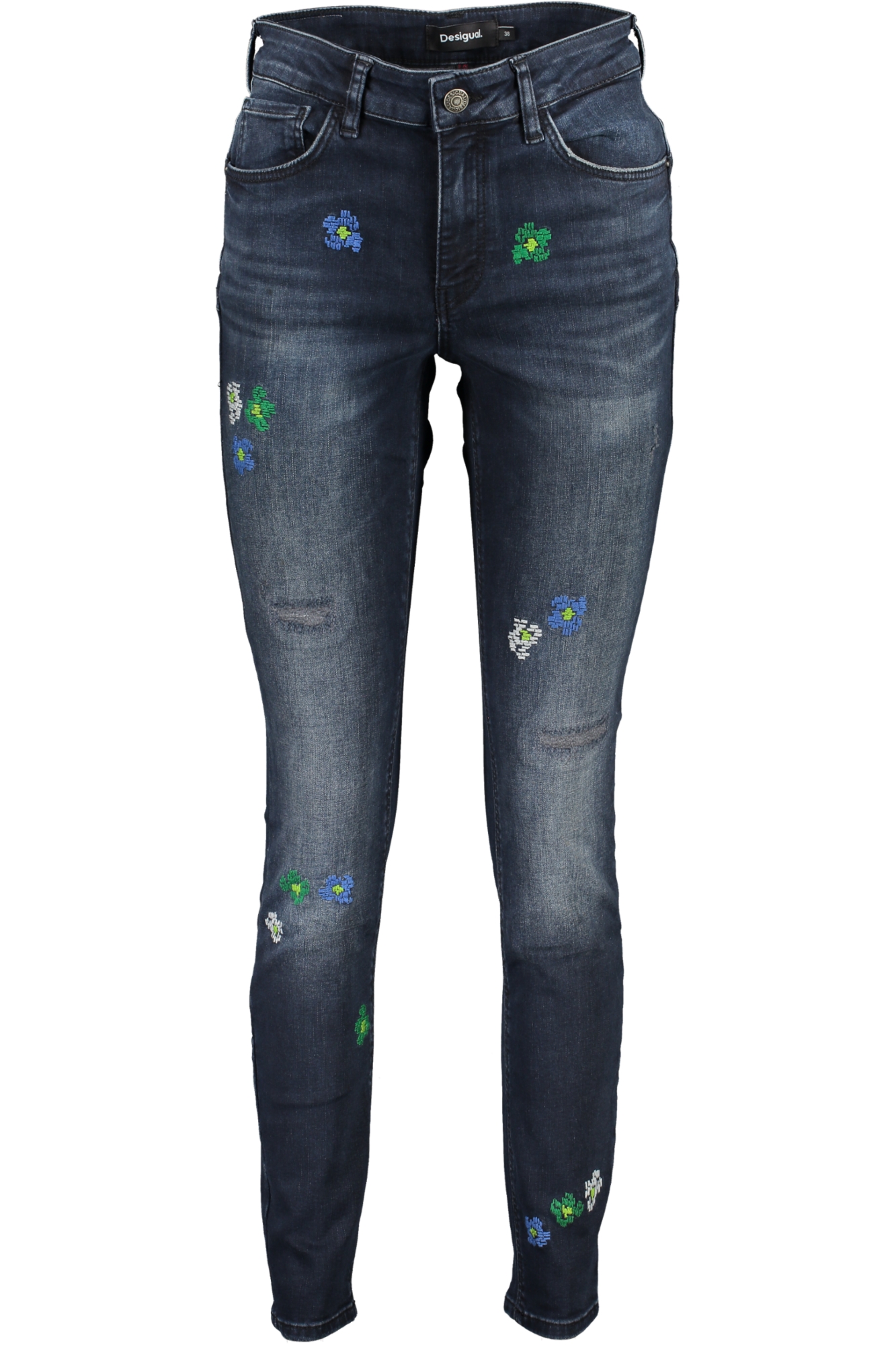 DESIGUAL WOMEN DENIM JEANS BLUE DESIGUAL WOMEN DENIM JEANS BLUE