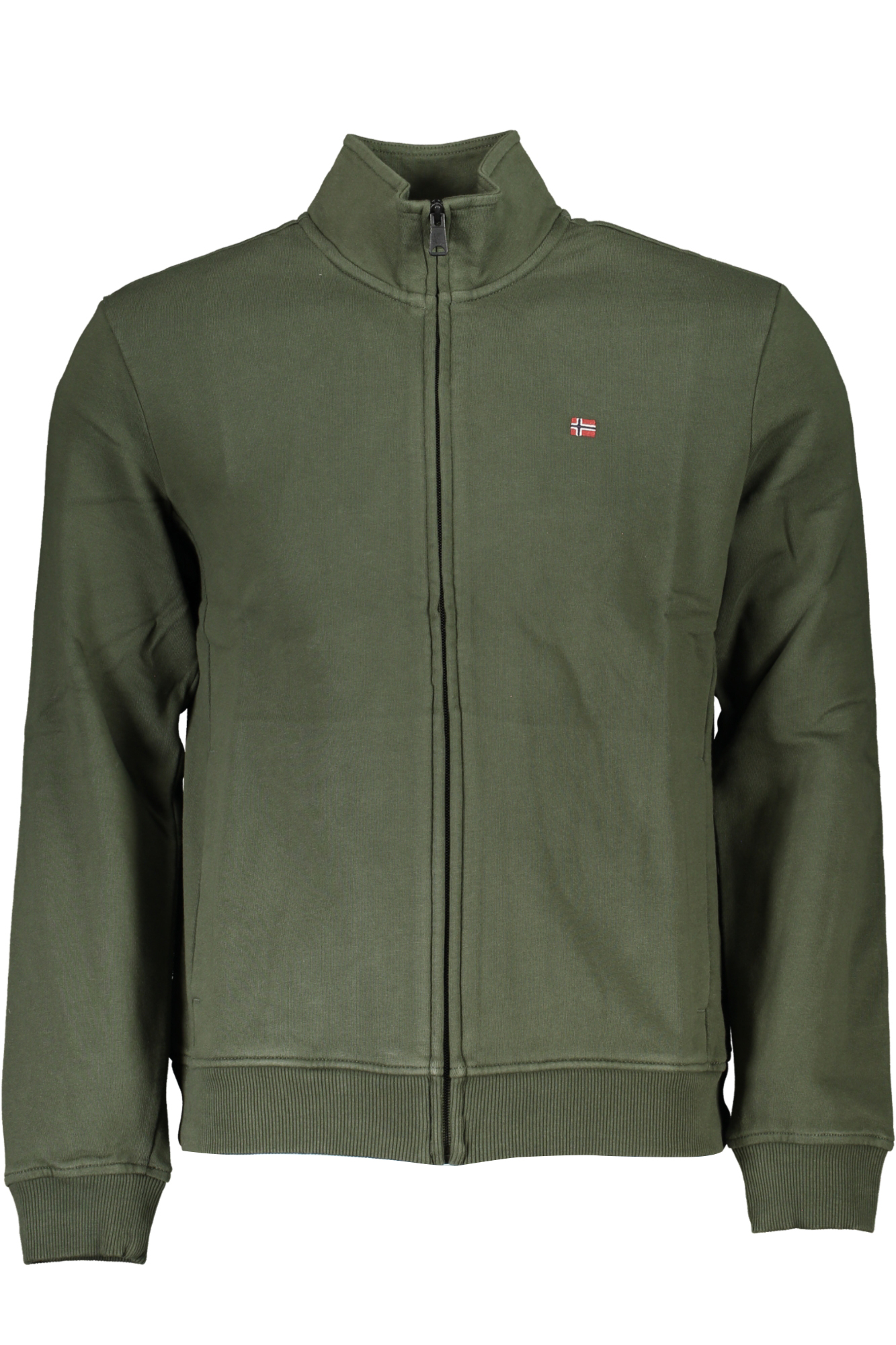 NAPAPIJRI MEN GREEN ZIP SWEATSHIRT
