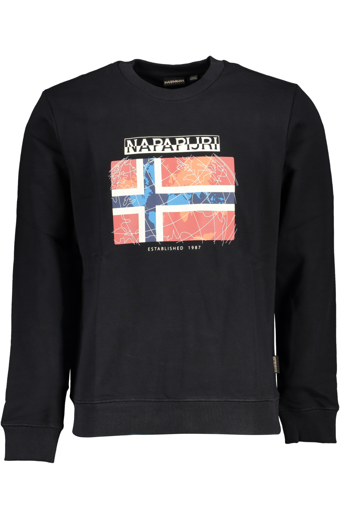 NAPAPIJRI MEN BLACK ZIPLESS SWEATSHIRT NAPAPIJRI MEN BLACK ZIPLESS SWEATSHIRT