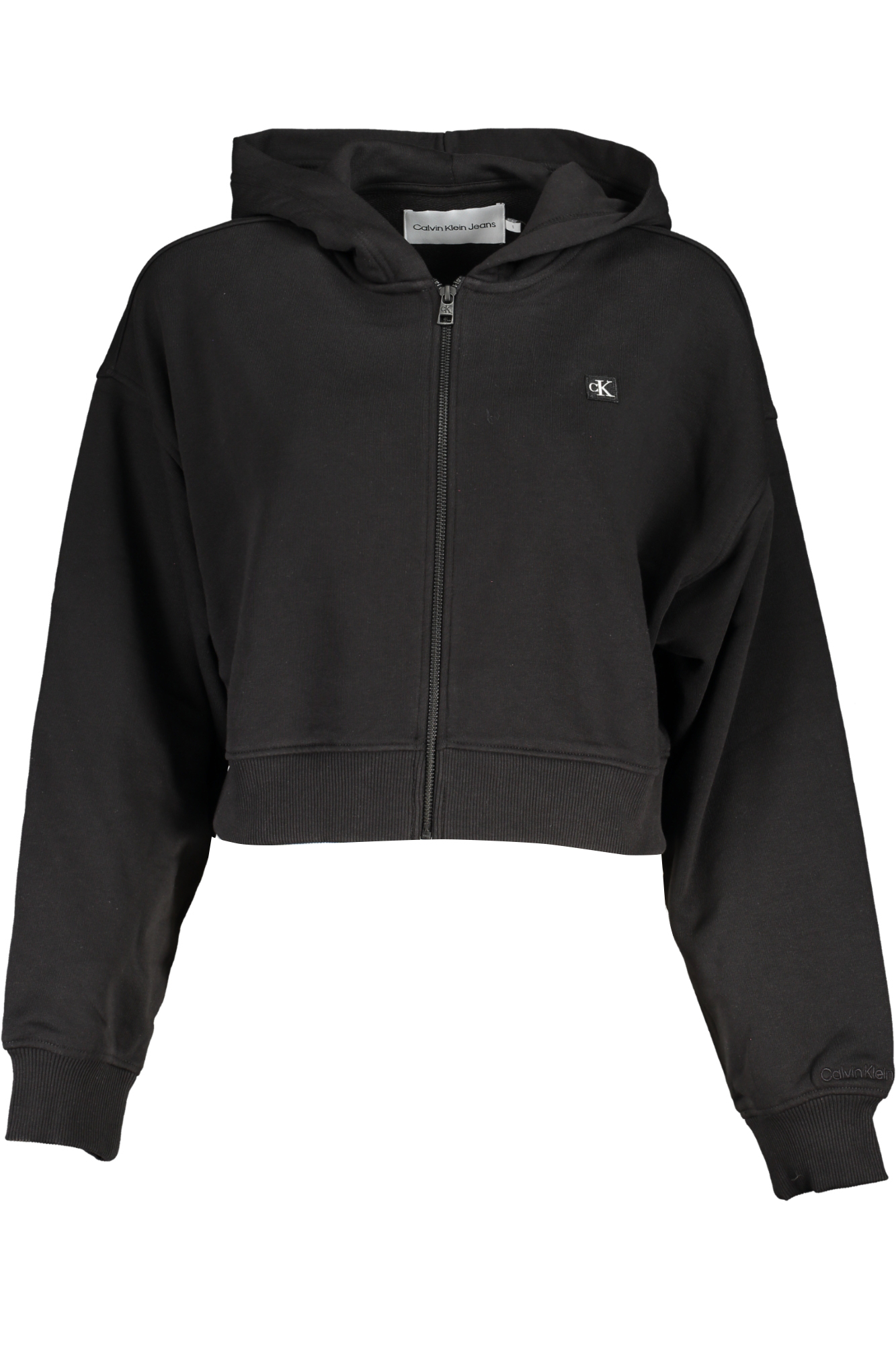 CALVIN KLEIN WOMEN BLACK ZIP SWEATSHIRT CALVIN KLEIN WOMEN BLACK ZIP SWEATSHIRT
