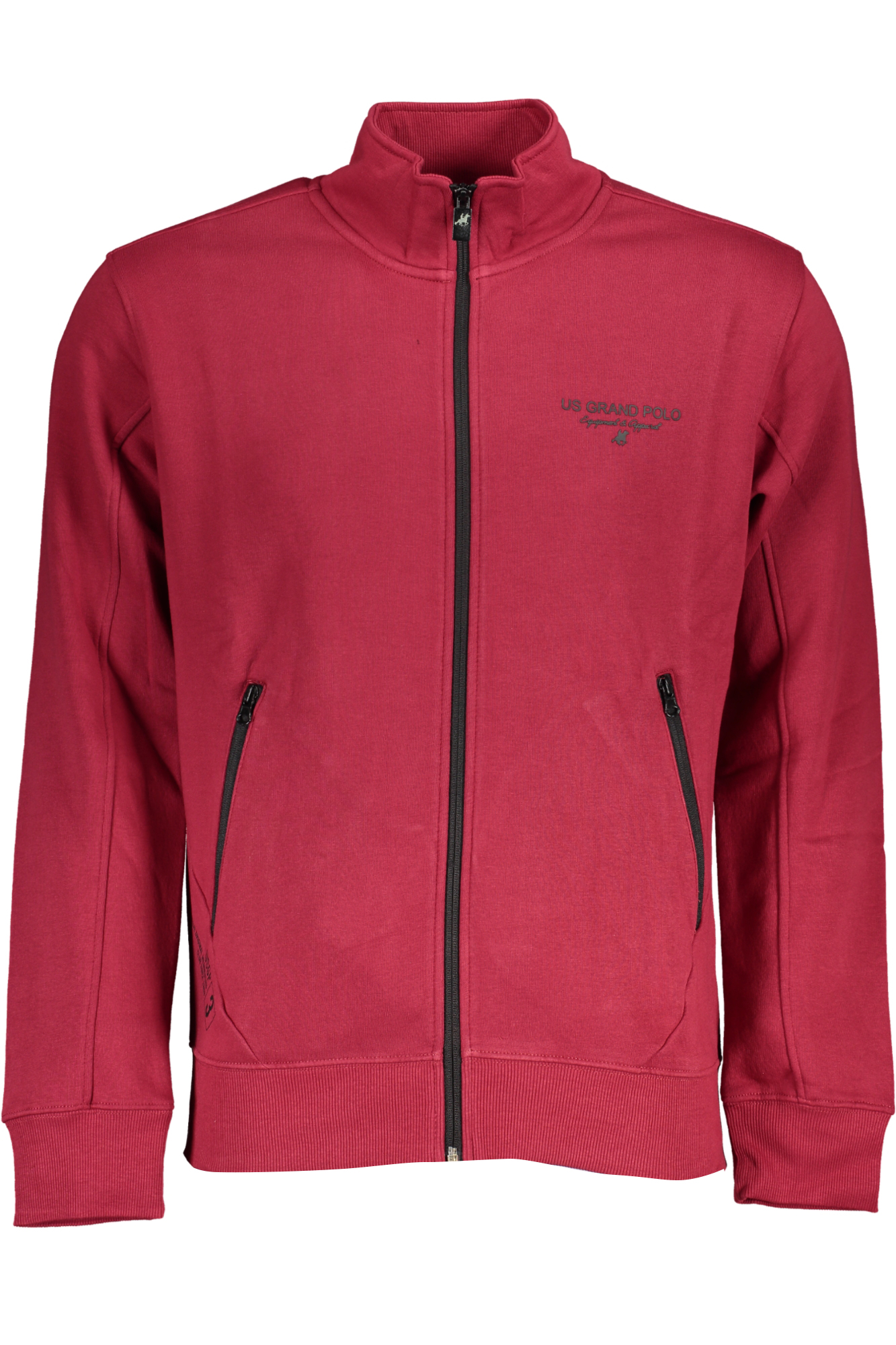 US GRAND RED MEN ZIP-UP SWEATSHIRT US GRAND RED MEN ZIP-UP SWEATSHIRT