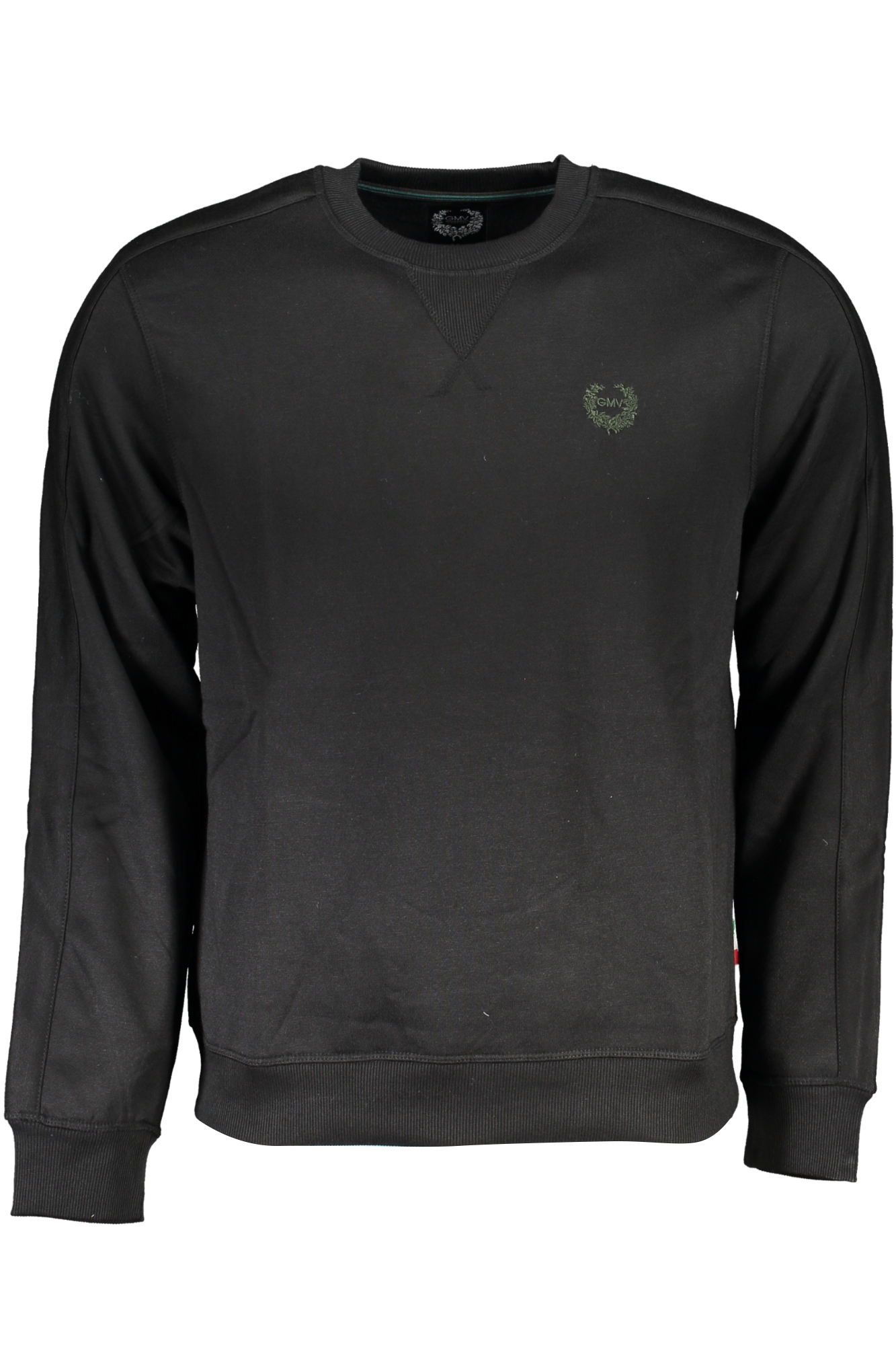 GIAN MARCO VENTURI BLACK MEN ZIPLESS SWEATSHIRT GIAN MARCO VENTURI BLACK MEN ZIPLESS SWEATSHIRT