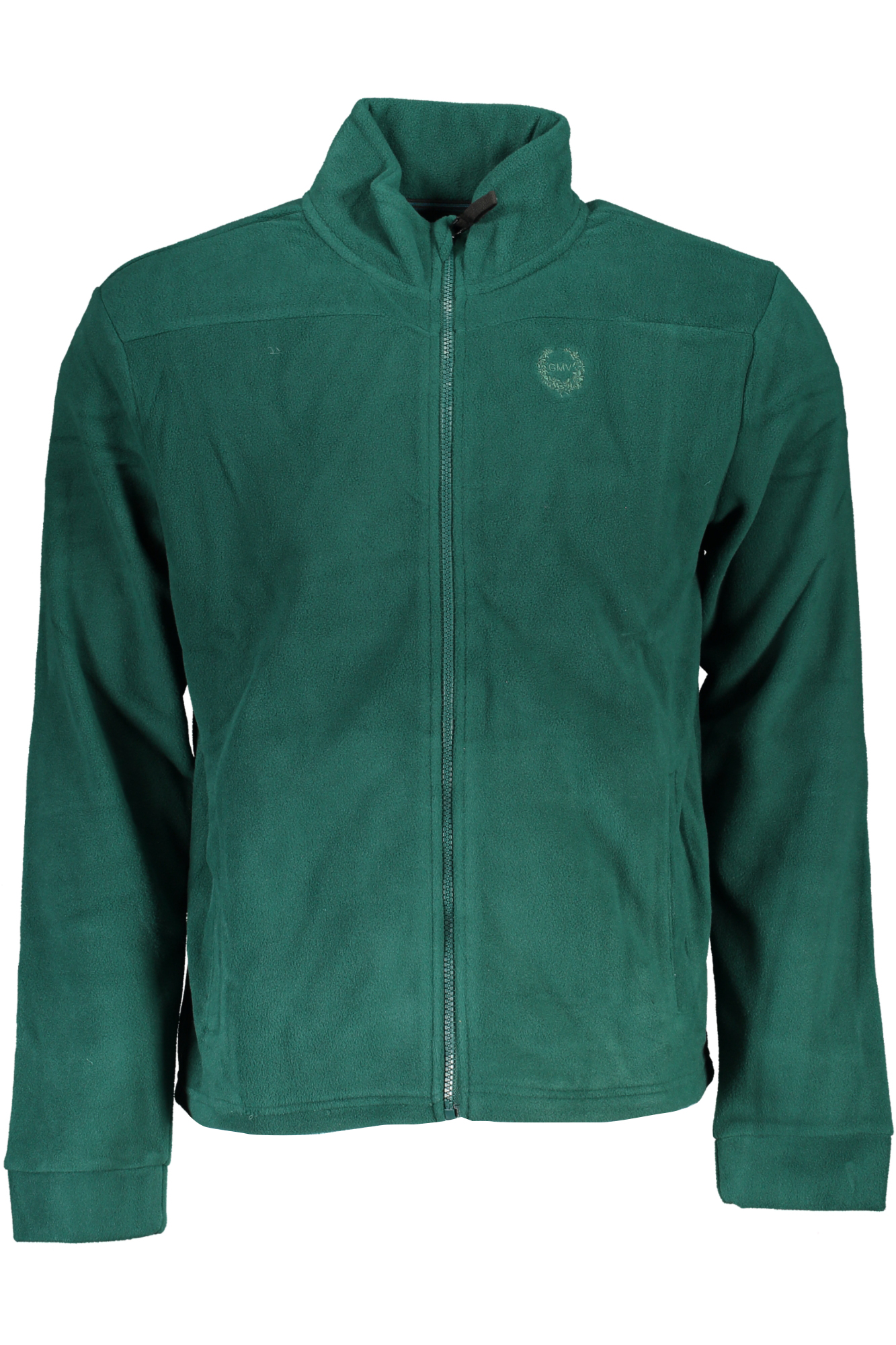 GIAN MARCO VENTURI MEN GREEN ZIP SWEATSHIRT GIAN MARCO VENTURI MEN GREEN ZIP SWEATSHIRT