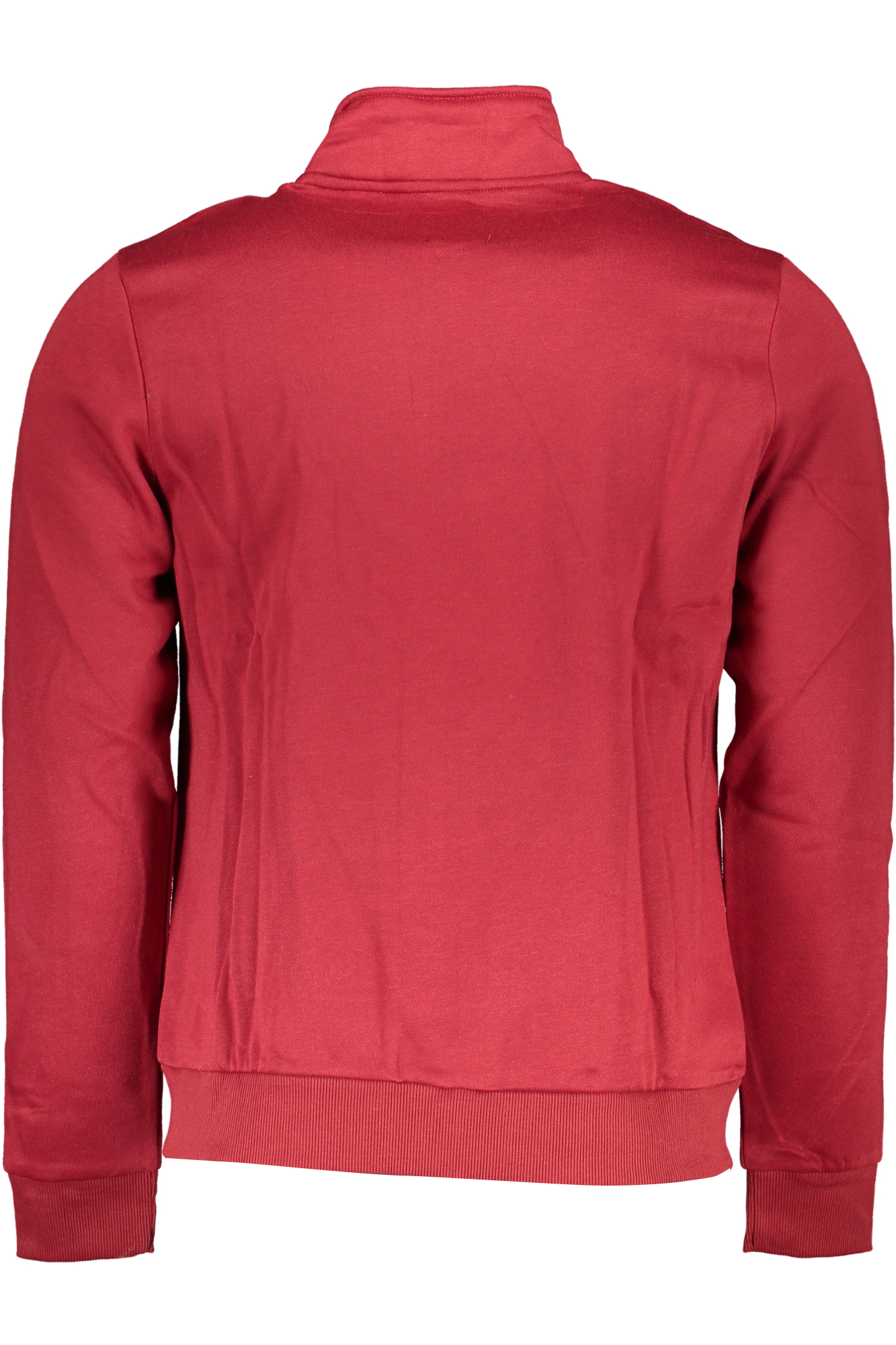GIAN MARCO VENTURI MEN RED ZIP SWEATSHIRT