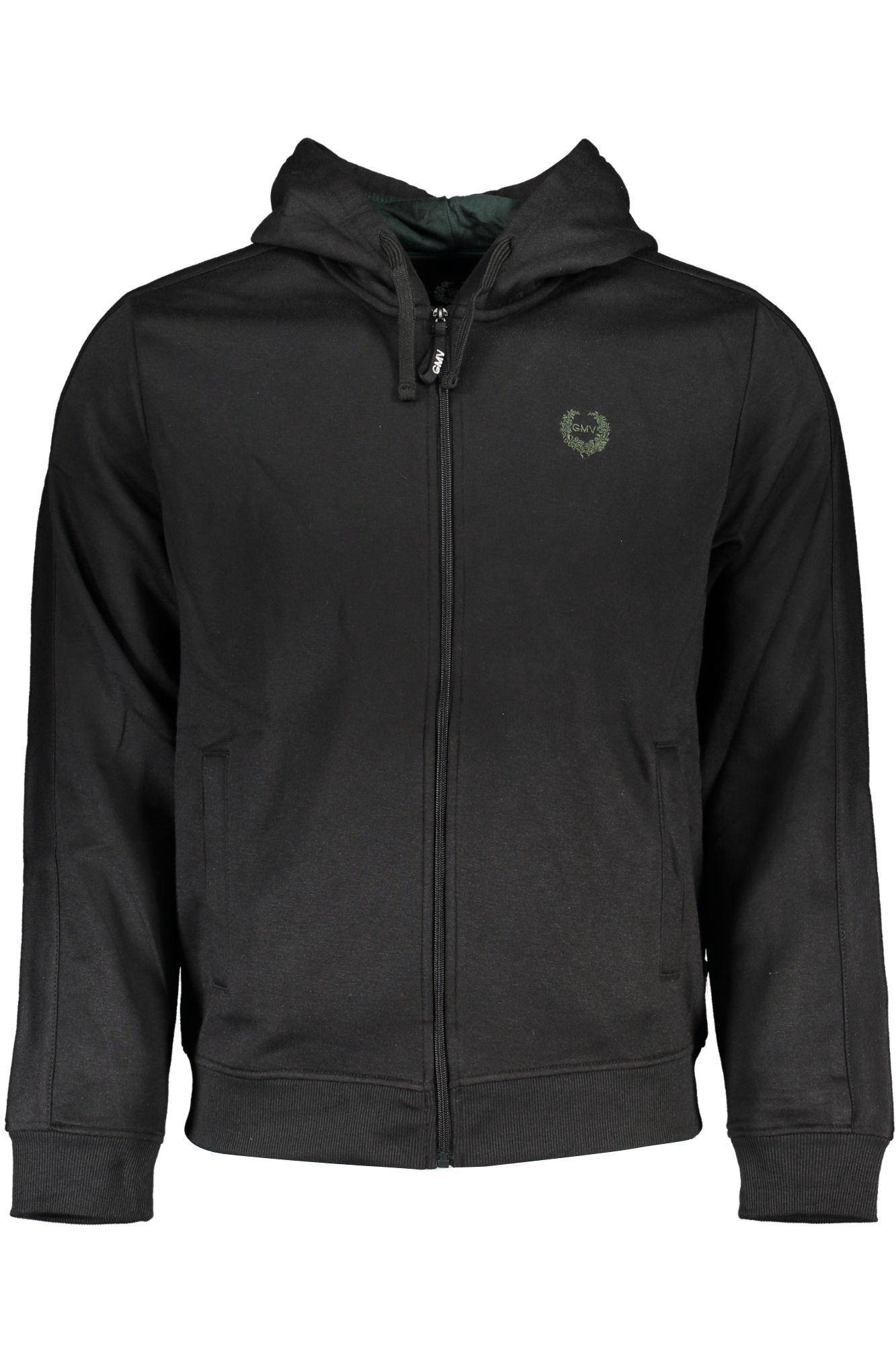 GIAN MARCO VENTURI MEN BLACK ZIP SWEATSHIRT GIAN MARCO VENTURI MEN BLACK ZIP SWEATSHIRT