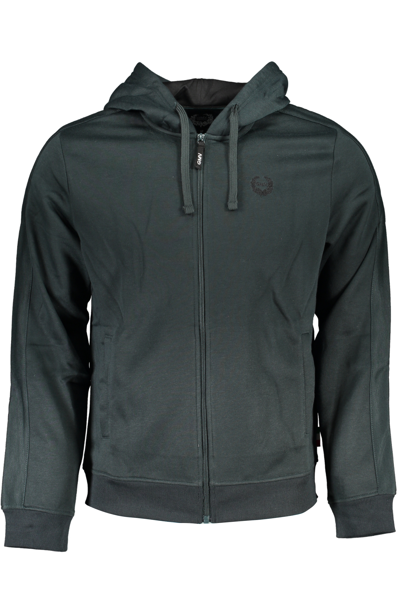 GIAN MARCO VENTURI MEN GREEN ZIP SWEATSHIRT GIAN MARCO VENTURI MEN GREEN ZIP SWEATSHIRT