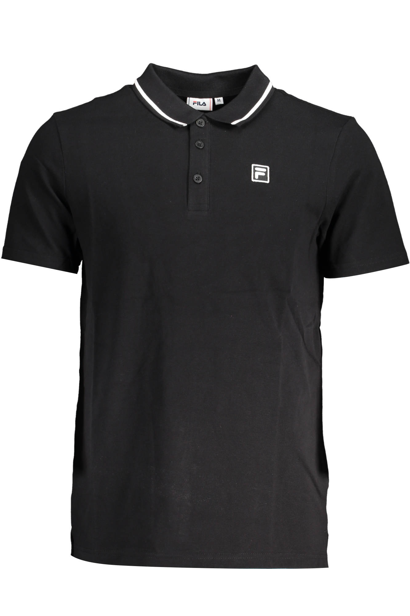 FILA MEN BLACK SHORT SLEEVED POLO SHIRT FILA MEN BLACK SHORT SLEEVED POLO SHIRT