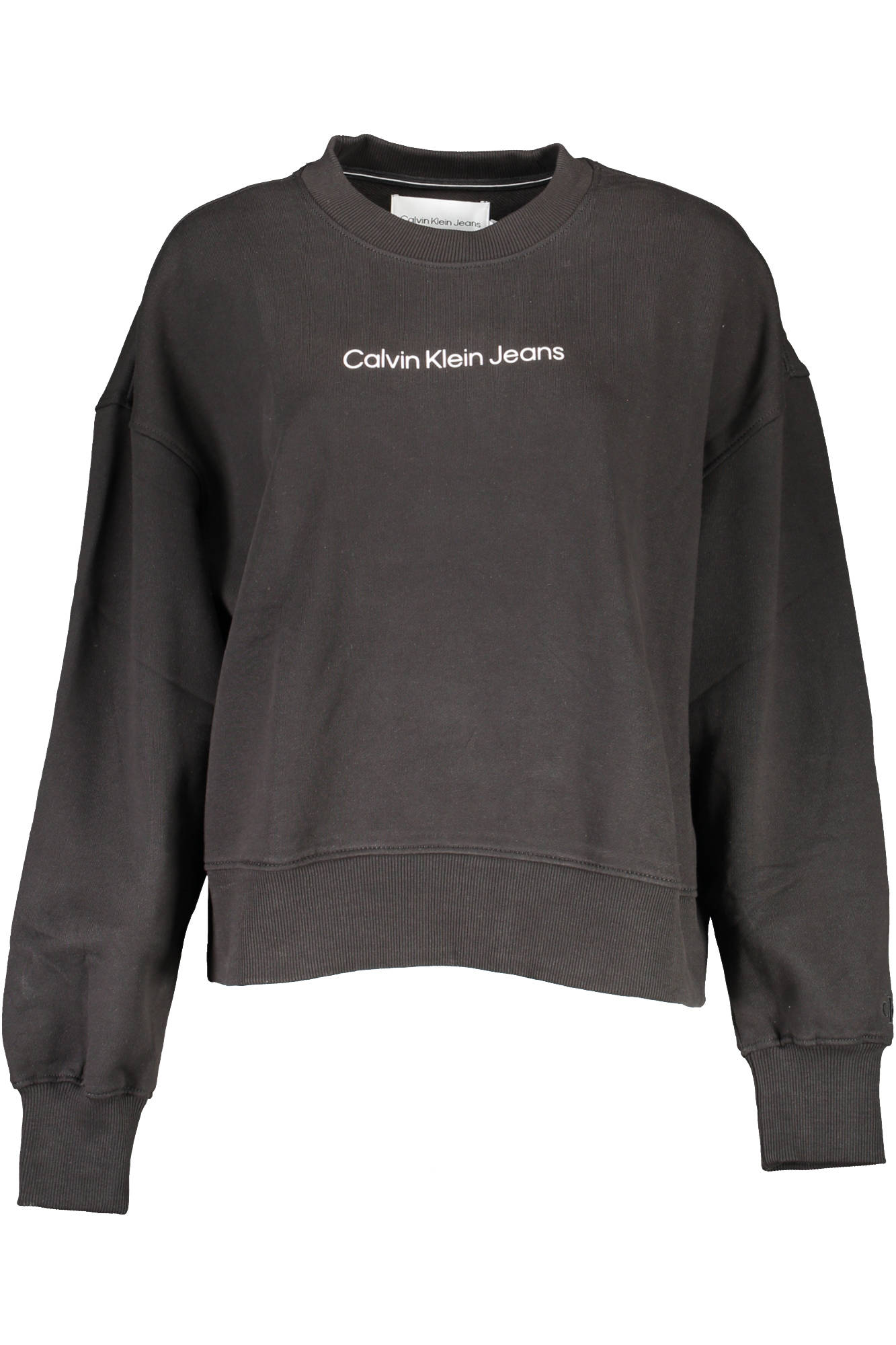 CALVIN KLEIN WOMEN ZIPLESS SWEATSHIRT BLACK CALVIN KLEIN WOMEN ZIPLESS SWEATSHIRT BLACK