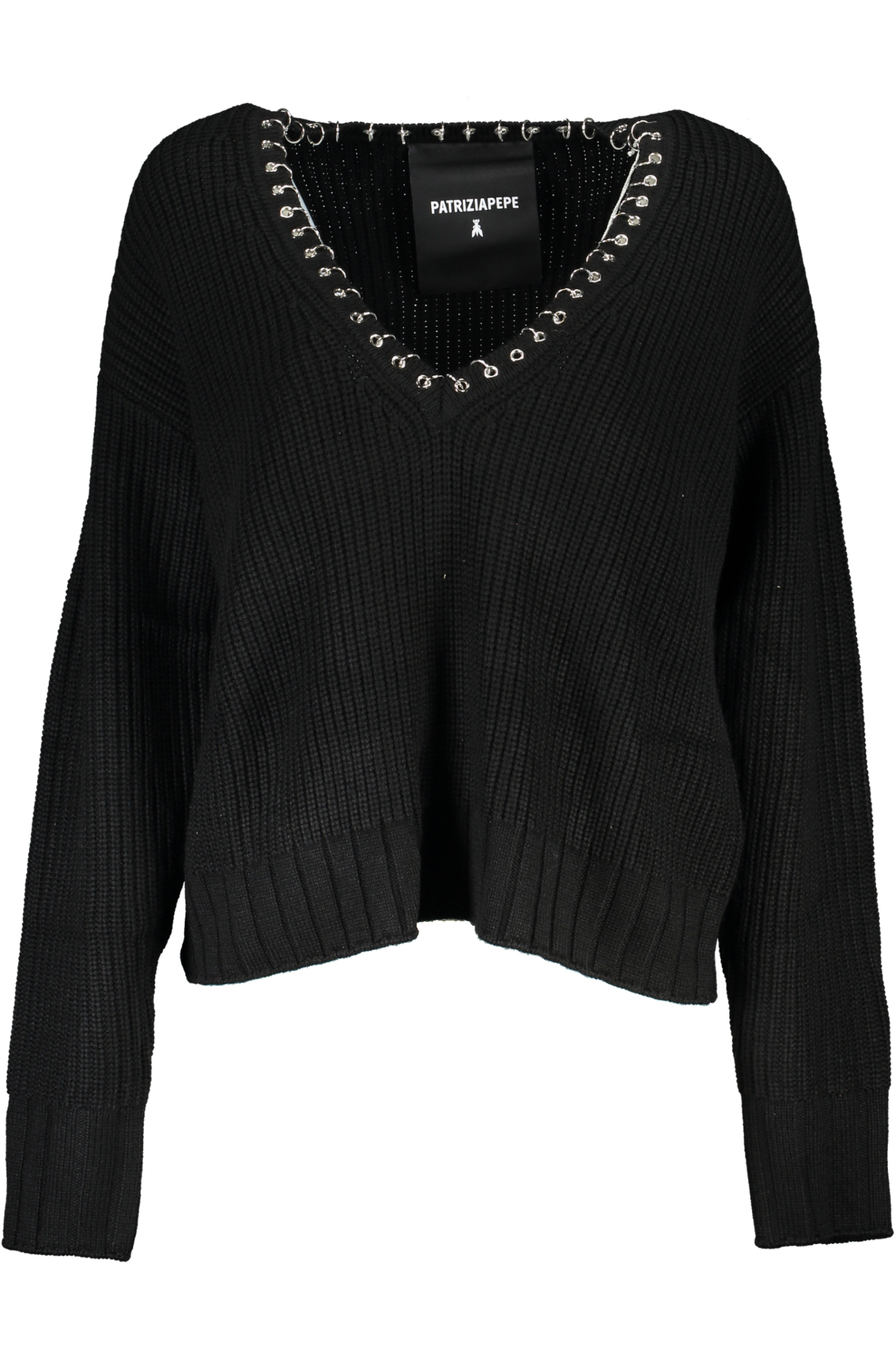 PATRIZIA PEPE WOMEN BLACK SWEATER PATRIZIA PEPE WOMEN BLACK SWEATER