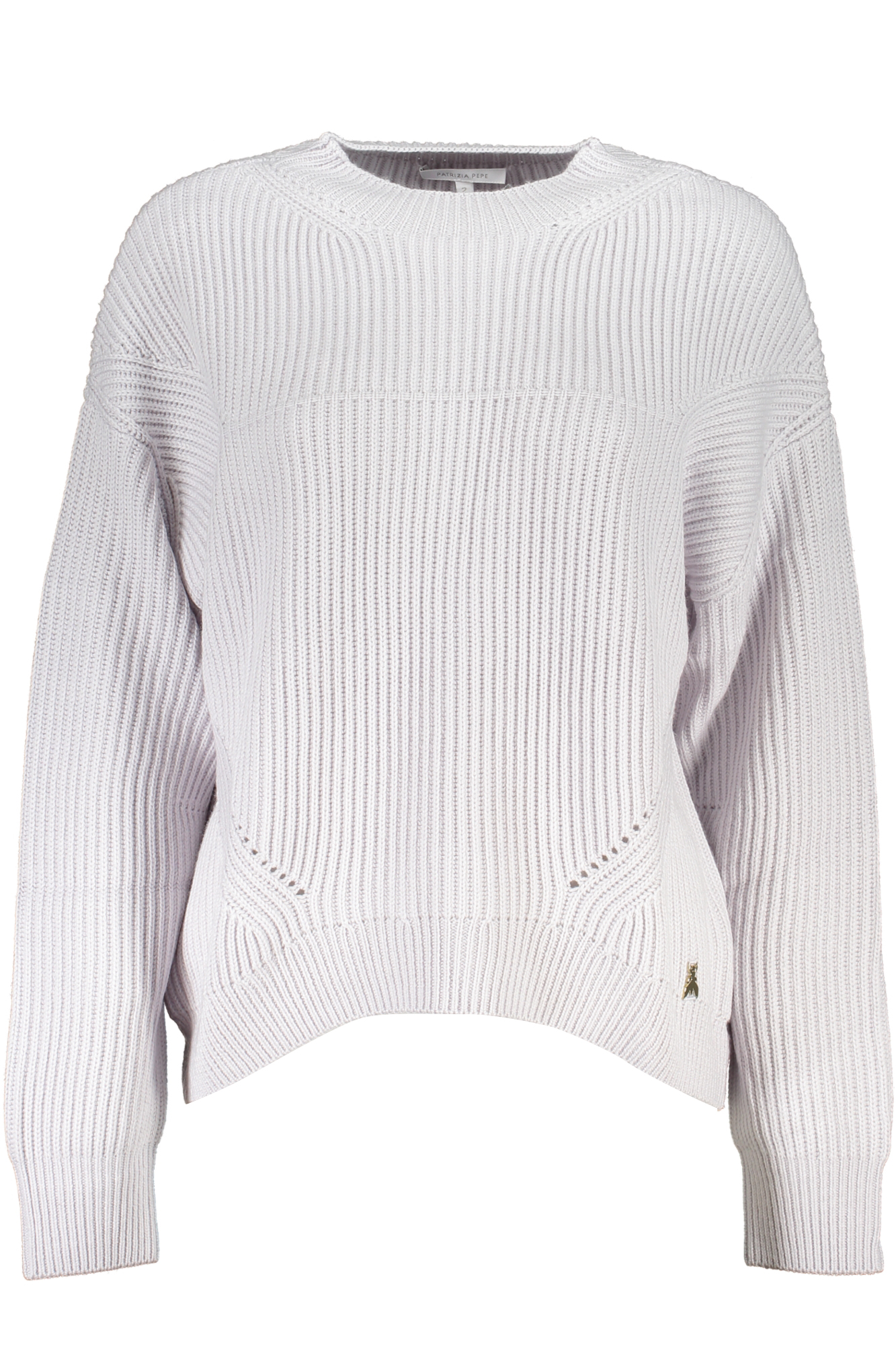PATRIZIA PEPE WOMEN SWEATER GRAY PATRIZIA PEPE WOMEN SWEATER GRAY