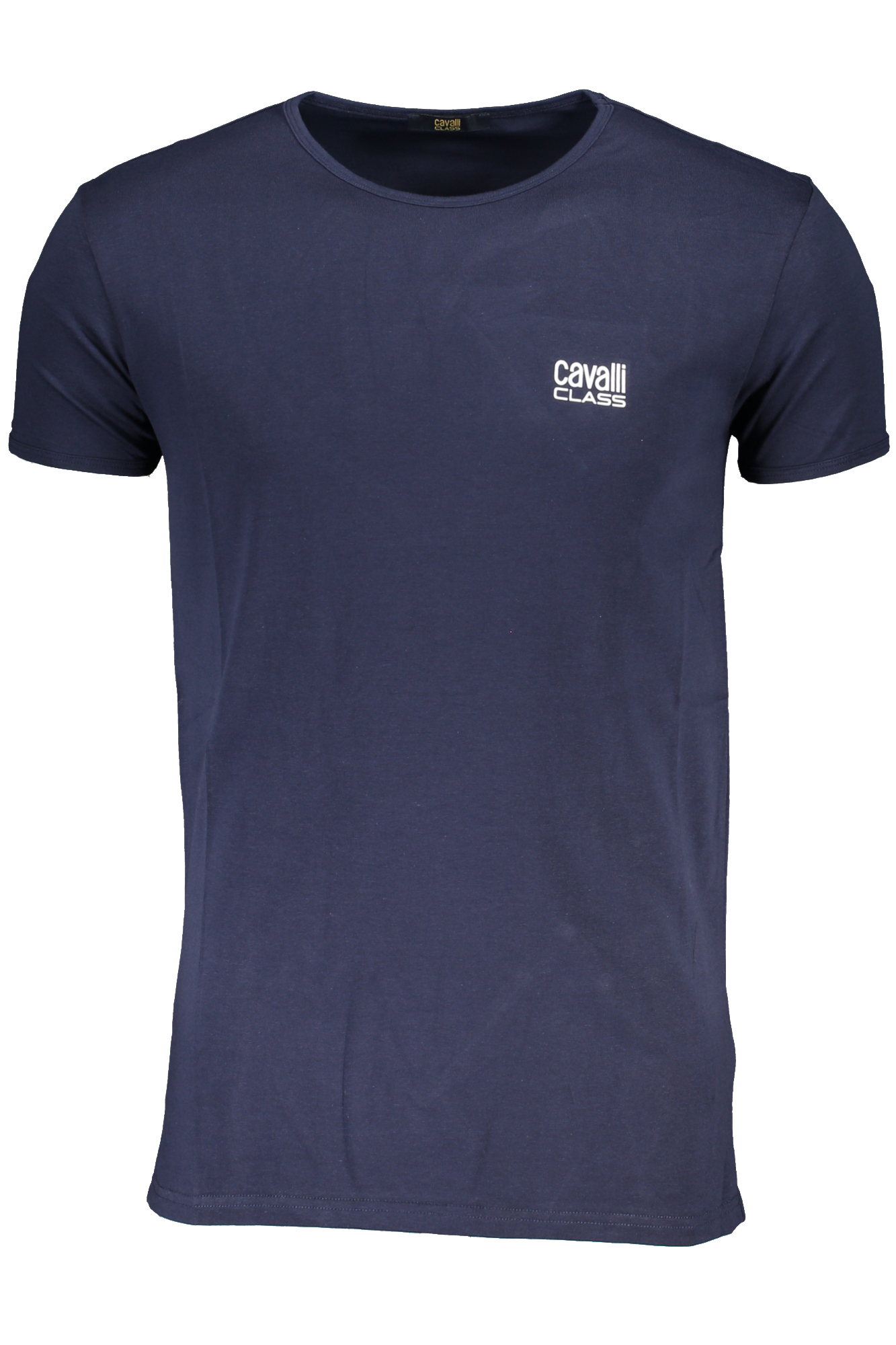CAVALLI CLASS MEN SHORT SLEEVED T-SHIRT BLUE CAVALLI CLASS MEN SHORT SLEEVED T-SHIRT BLUE