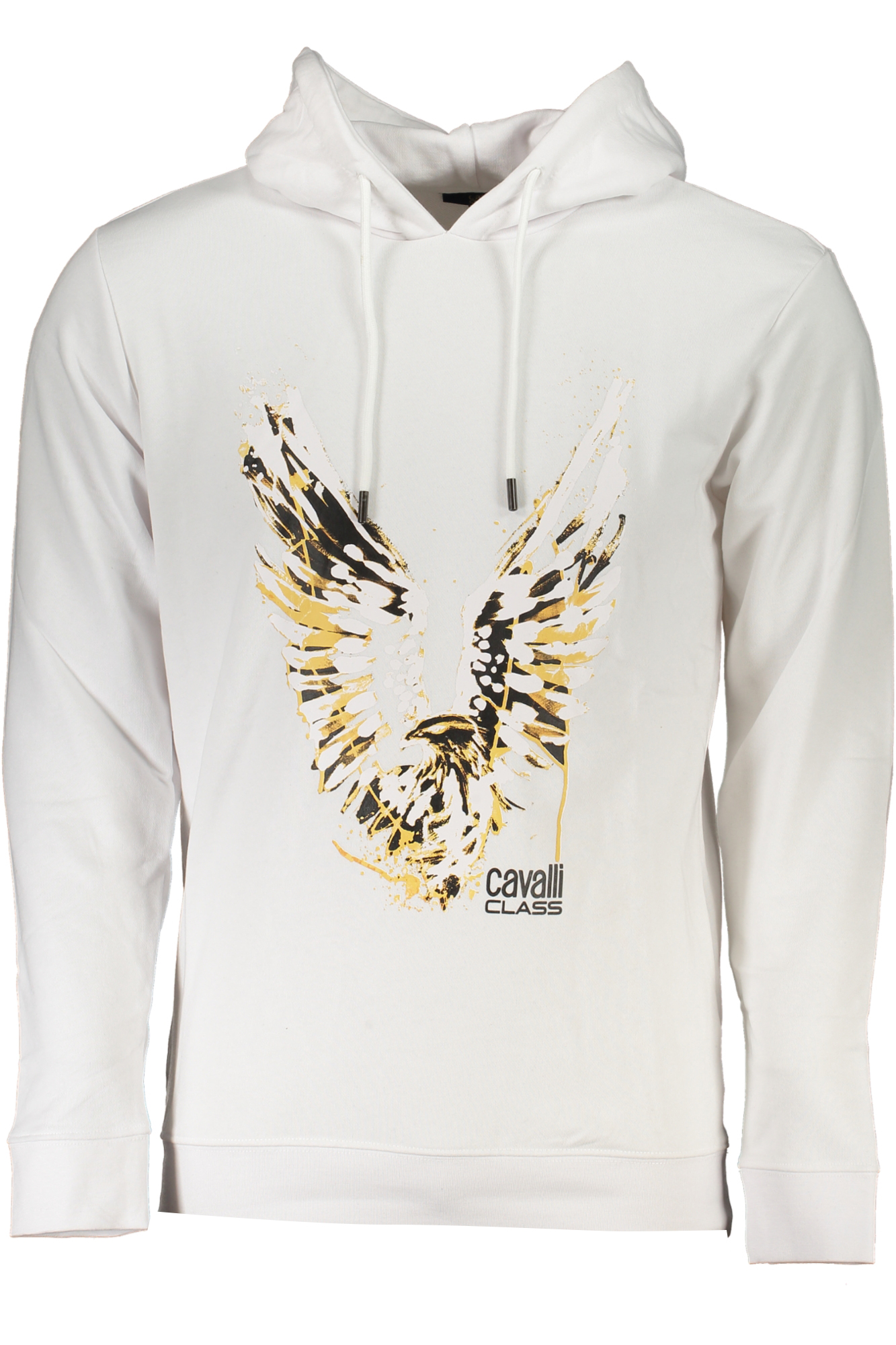 CAVALLI CLASS MEN WHITE ZIPLESS SWEATSHIRT CAVALLI CLASS MEN WHITE ZIPLESS SWEATSHIRT