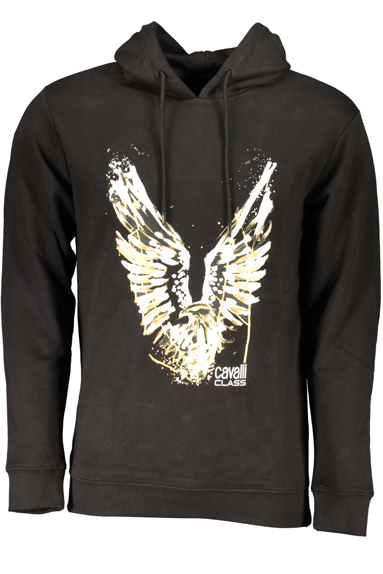 CAVALLI CLASS MEN BLACK ZIP-OUT SWEATSHIRT CAVALLI CLASS MEN BLACK ZIP-OUT SWEATSHIRT