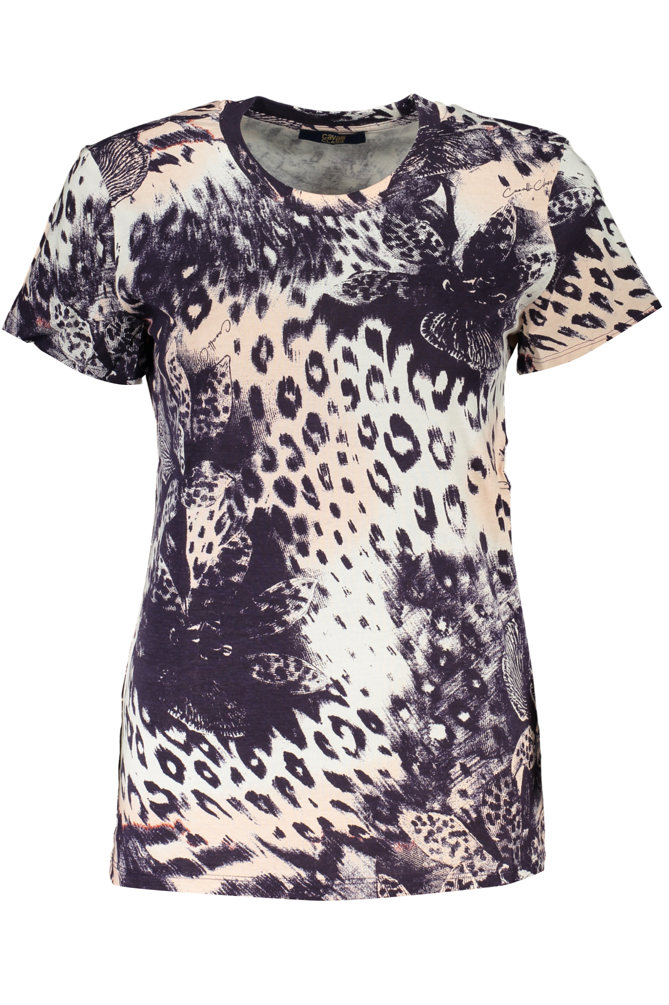 CAVALLI CLASS WOMEN SHORT SLEEVE T-SHIRT PINK CAVALLI CLASS WOMEN SHORT SLEEVE T-SHIRT PINK