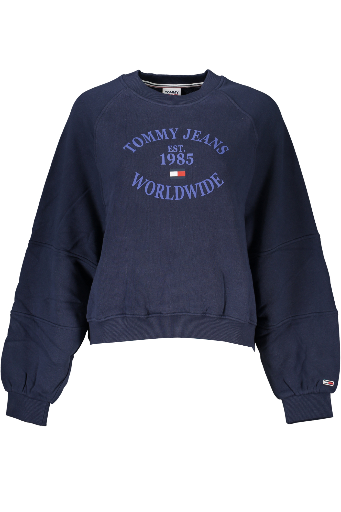 TOMMY HILFIGER WOMEN BLUE ZIPLESS SWEATSHIRT TOMMY HILFIGER WOMEN BLUE ZIPLESS SWEATSHIRT