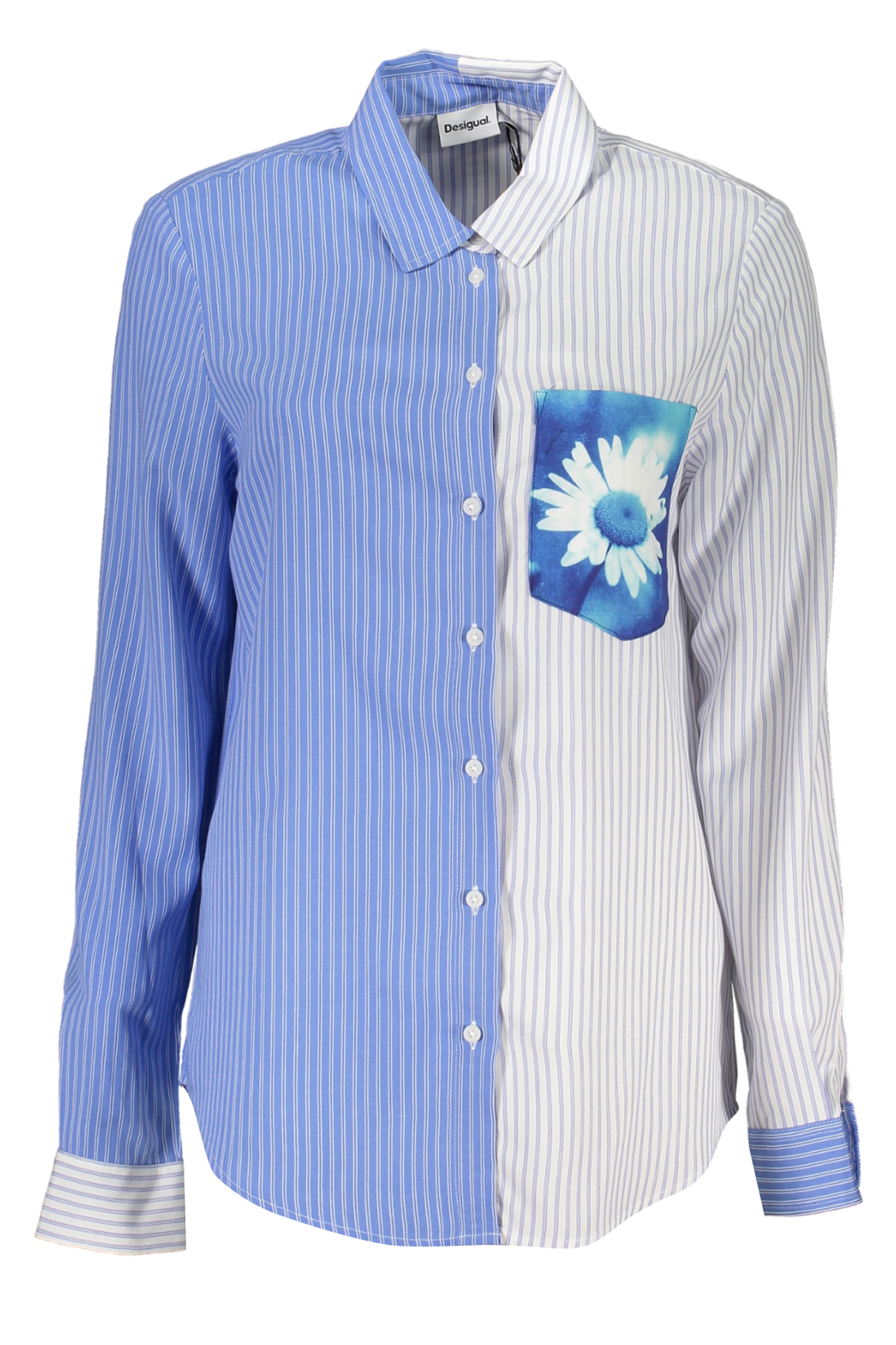 DESIGUAL WOMEN LONG SLEEVE SHIRT BLUE