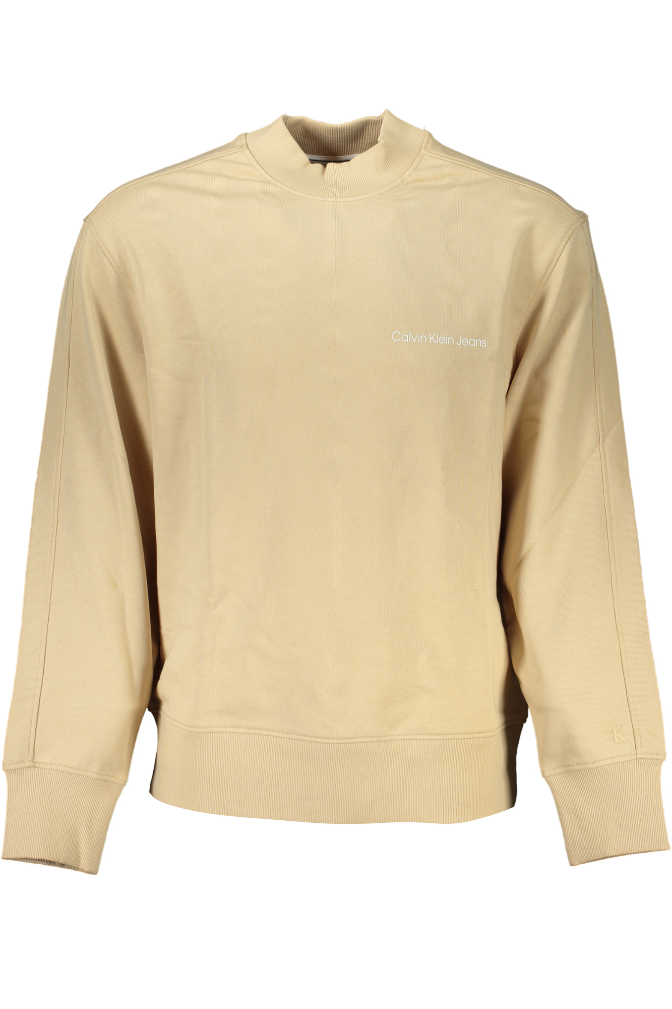 CALVIN KLEIN MEN BEIGE ZIPLESS SWEATSHIRT CALVIN KLEIN MEN BEIGE ZIPLESS SWEATSHIRT
