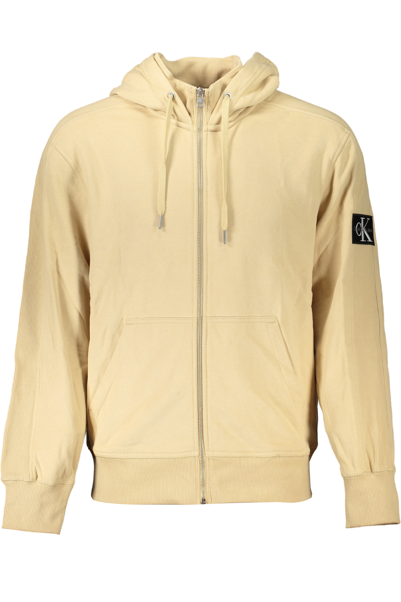 CALVIN KLEIN MEN BEIGE ZIP SWEATSHIRT CALVIN KLEIN MEN BEIGE ZIP SWEATSHIRT
