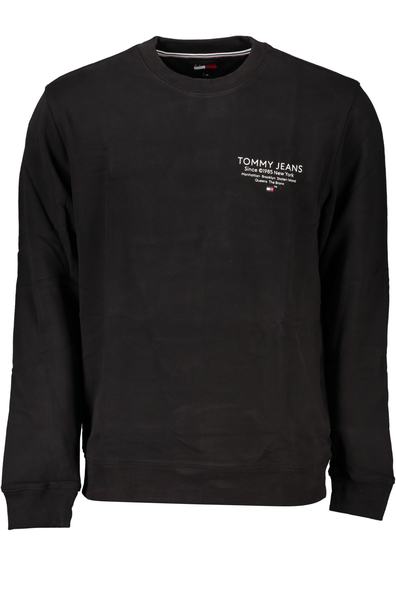 TOMMY HILFIGER MEN BLACK ZIPLESS SWEATSHIRT TOMMY HILFIGER MEN BLACK ZIPLESS SWEATSHIRT