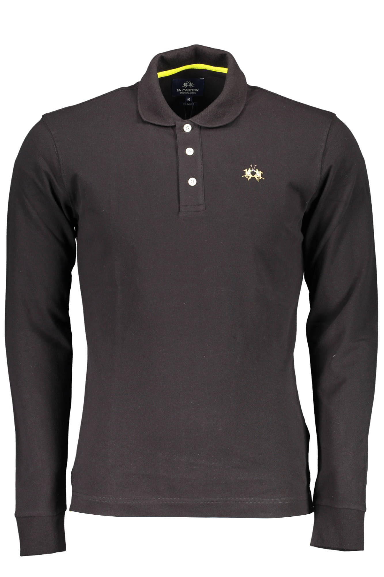 LA MARTINA MEN BLACK LONG SLEEVE POLO SHIRT LA MARTINA MEN BLACK LONG SLEEVE POLO SHIRT