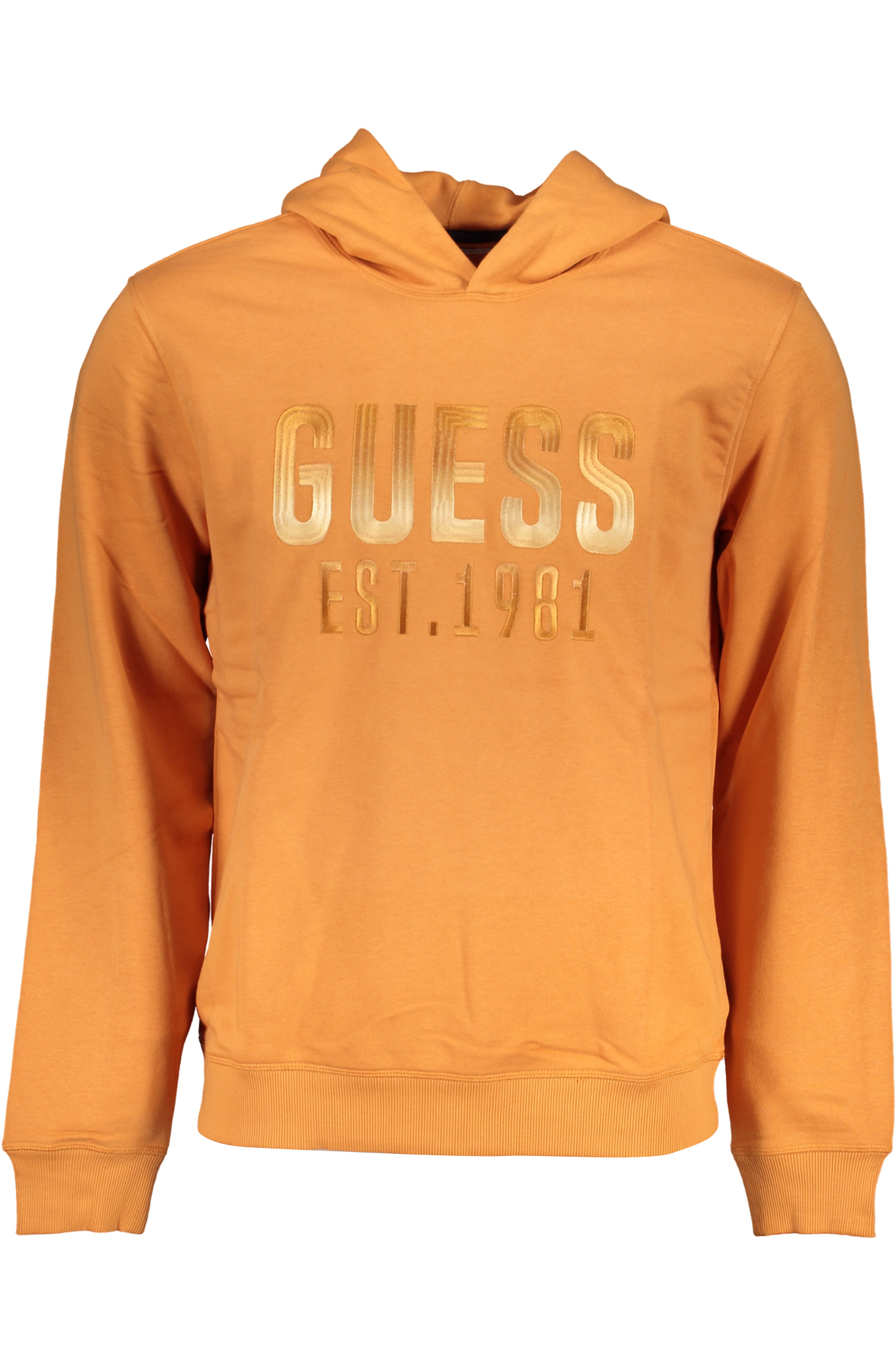 GUESS JEANS MEN ORANGE ZIPLESS SWEATSHIRT GUESS JEANS MEN ORANGE ZIPLESS SWEATSHIRT