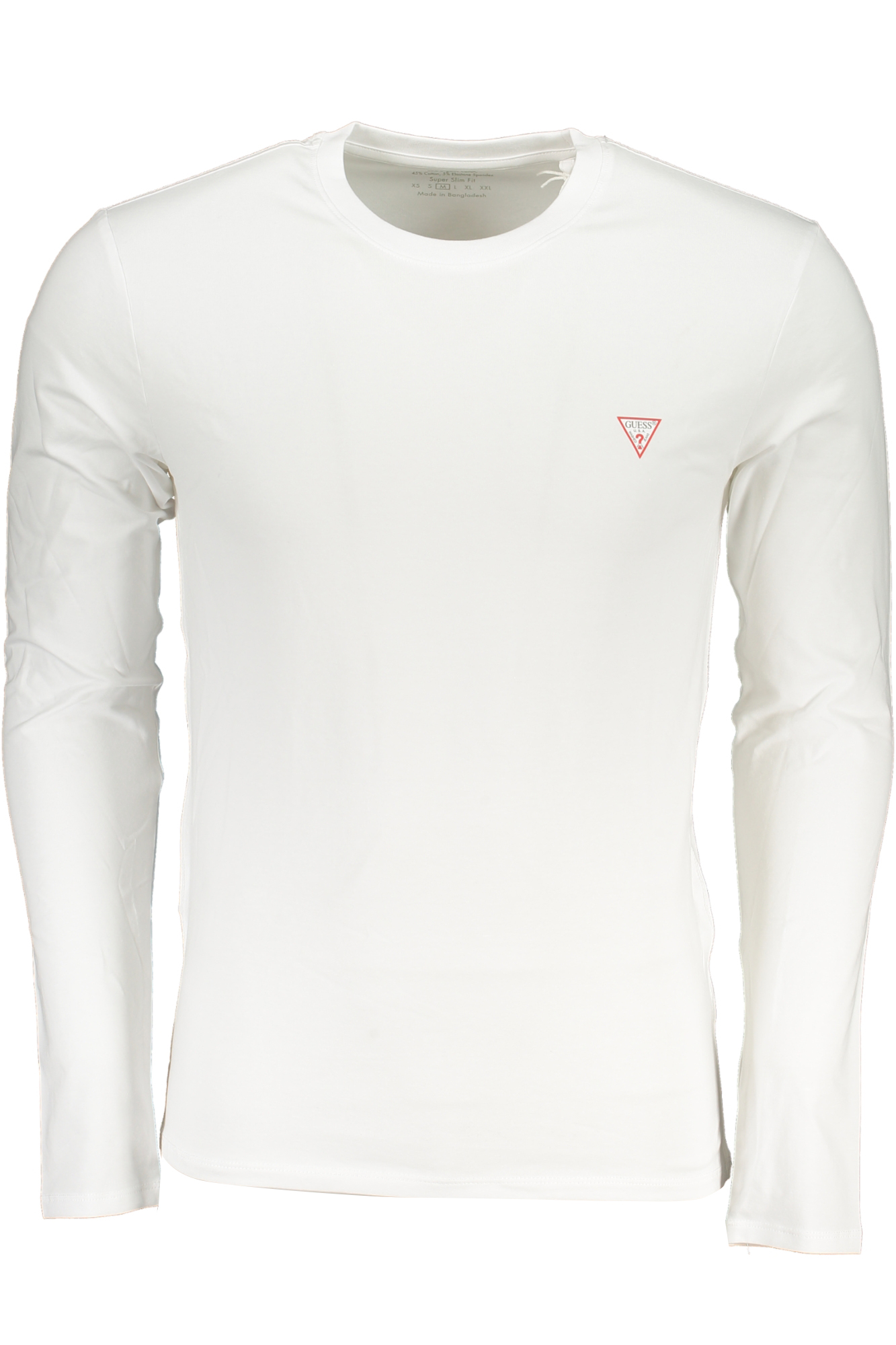 GUESS JEANS MEN LONG SLEEVE T-SHIRT WHITE