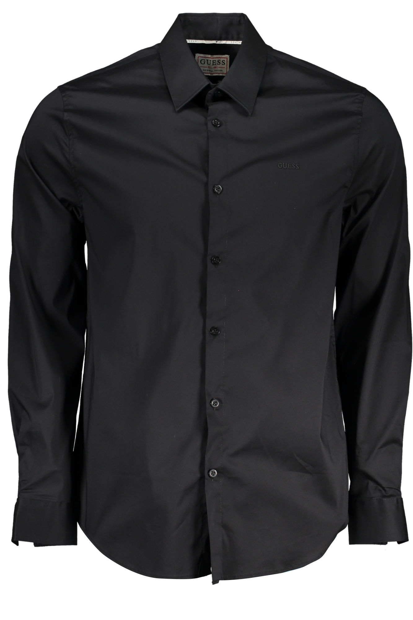 GUESS JEANS MEN LONG SLEEVE SHIRT BLACK GUESS JEANS MEN LONG SLEEVE SHIRT BLACK