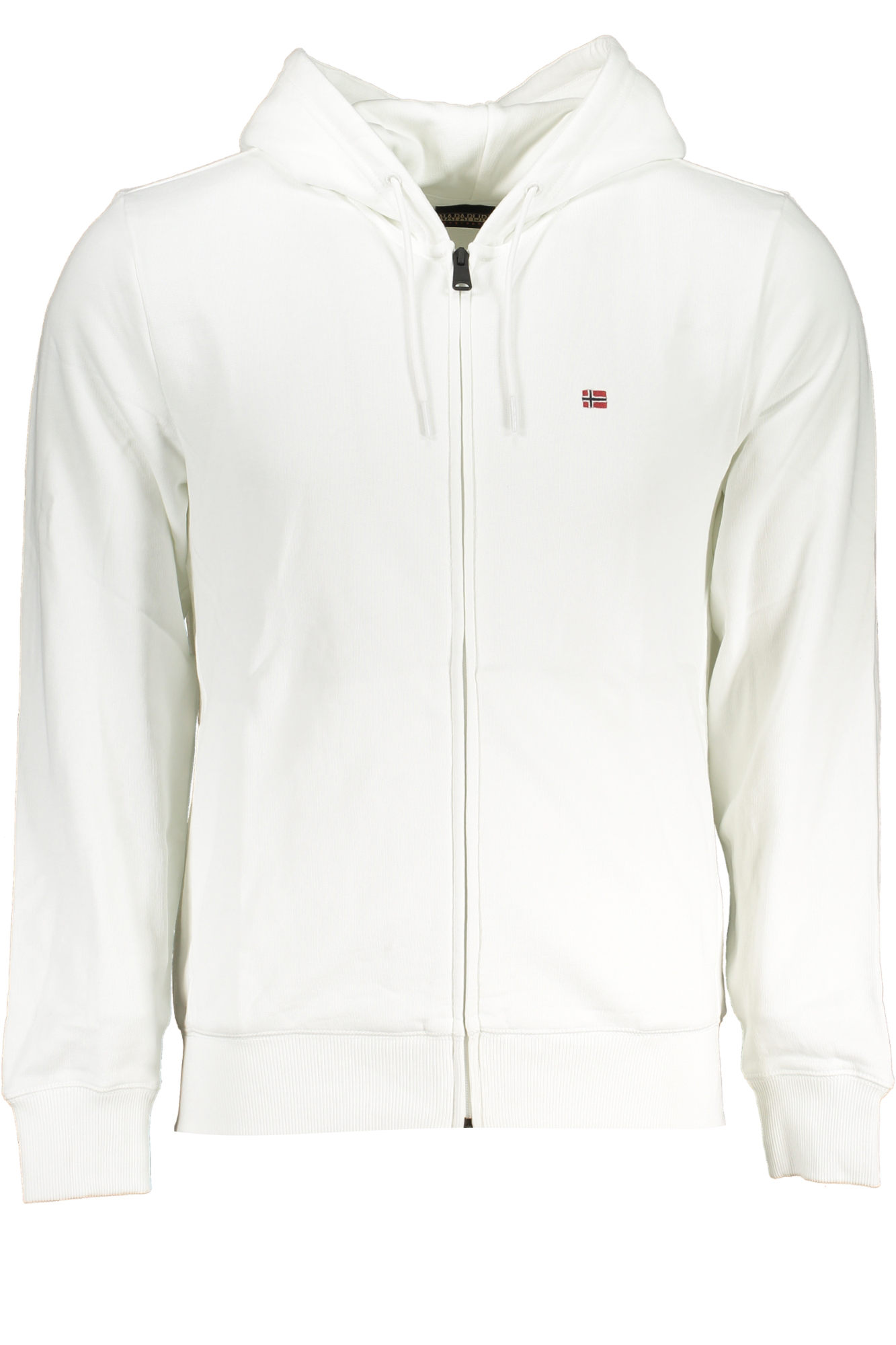 NAPAPIJRI MEN WHITE ZIP SWEATSHIRT NAPAPIJRI MEN WHITE ZIP SWEATSHIRT