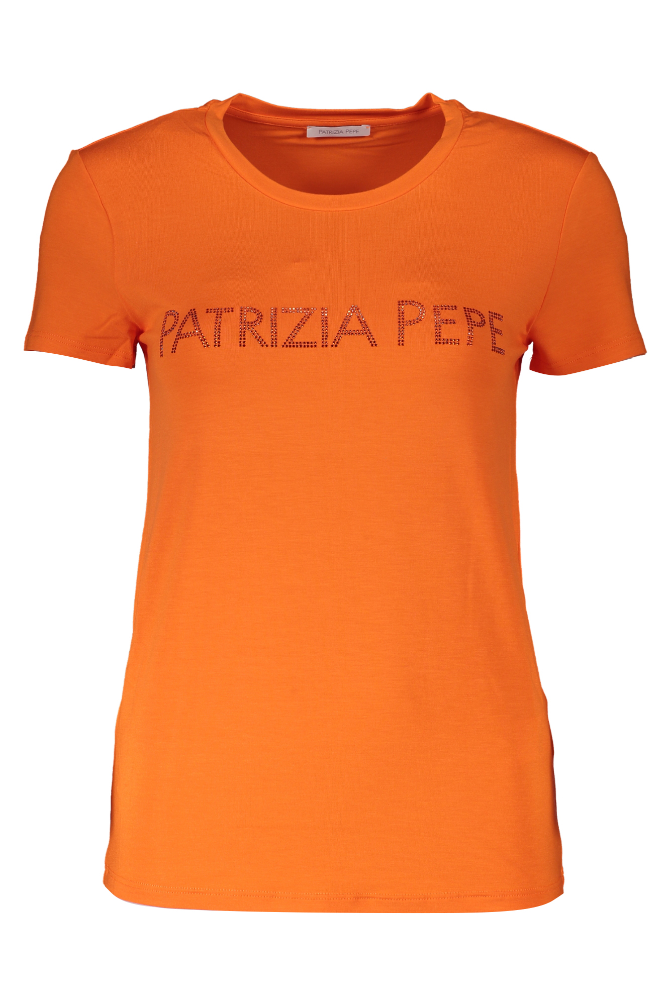 PATRIZIA PEPE WOMEN SHORT SLEEVE T-SHIRT ORANGE PATRIZIA PEPE WOMEN SHORT SLEEVE T-SHIRT ORANGE