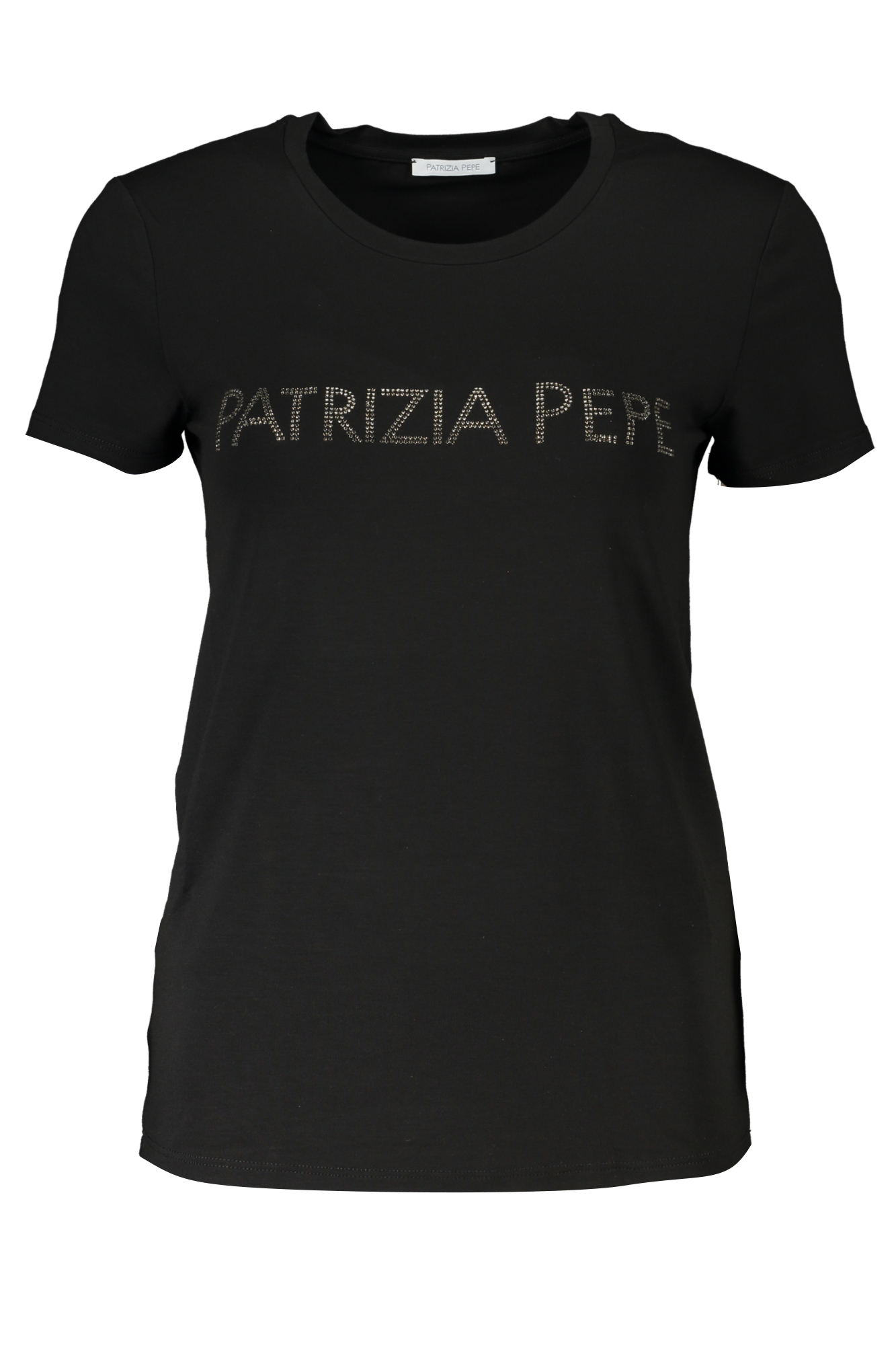 PATRIZIA PEPE WOMEN SHORT SLEEVE T-SHIRT BLACK PATRIZIA PEPE WOMEN SHORT SLEEVE T-SHIRT BLACK