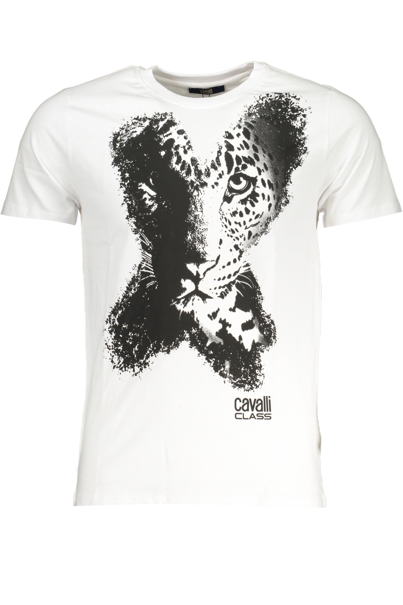 CAVALLI CLASS MEN SHORT SLEEVED T-SHIRT WHITE CAVALLI CLASS MEN SHORT SLEEVED T-SHIRT WHITE