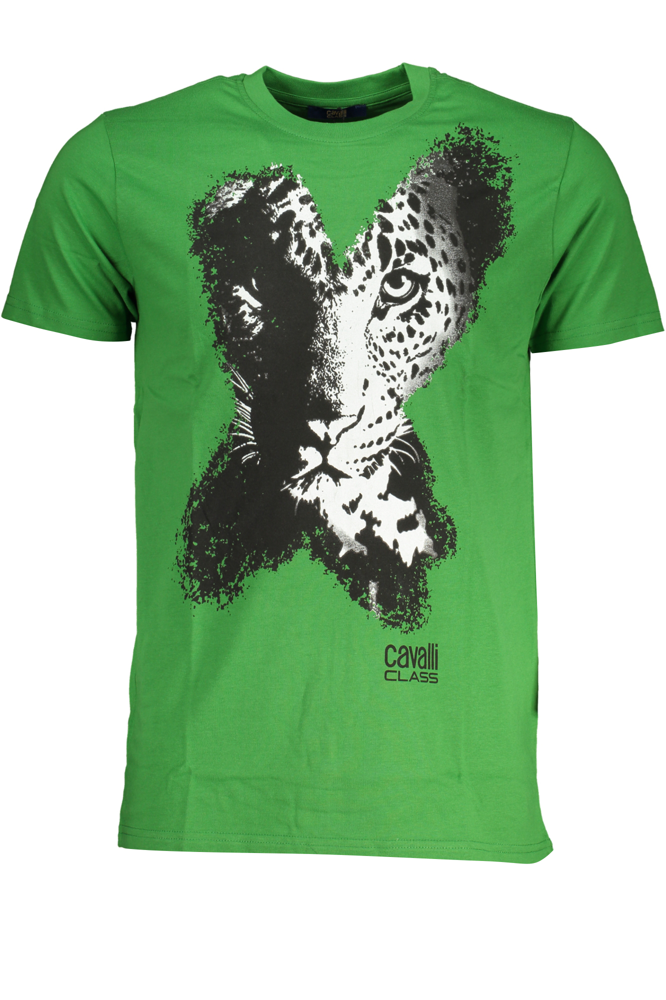 CAVALLI CLASS GREEN MEN SHORT SLEEVED T-SHIRT