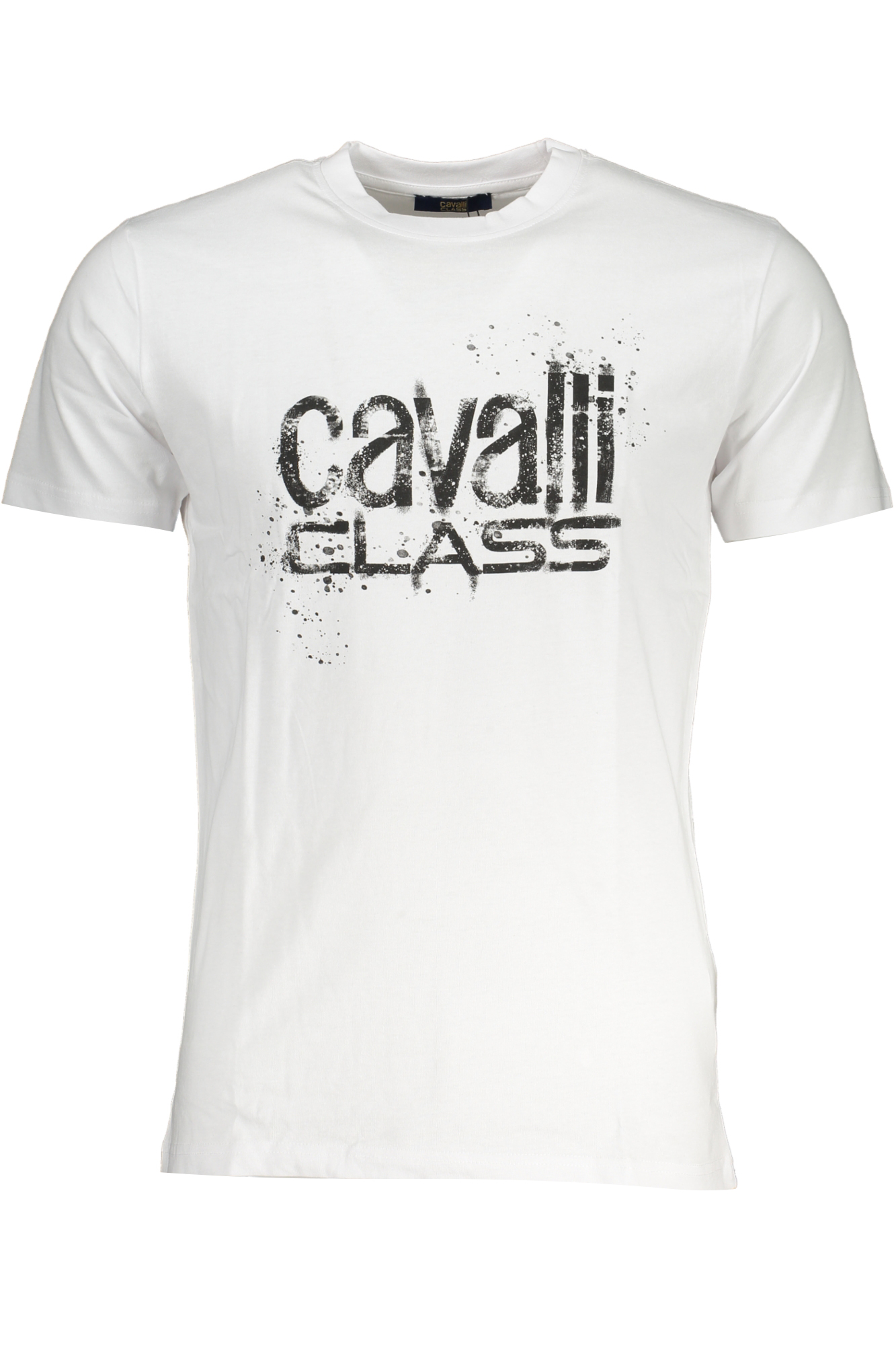 CAVALLI CLASS MEN SHORT SLEEVED T-SHIRT WHITE CAVALLI CLASS MEN SHORT SLEEVED T-SHIRT WHITE